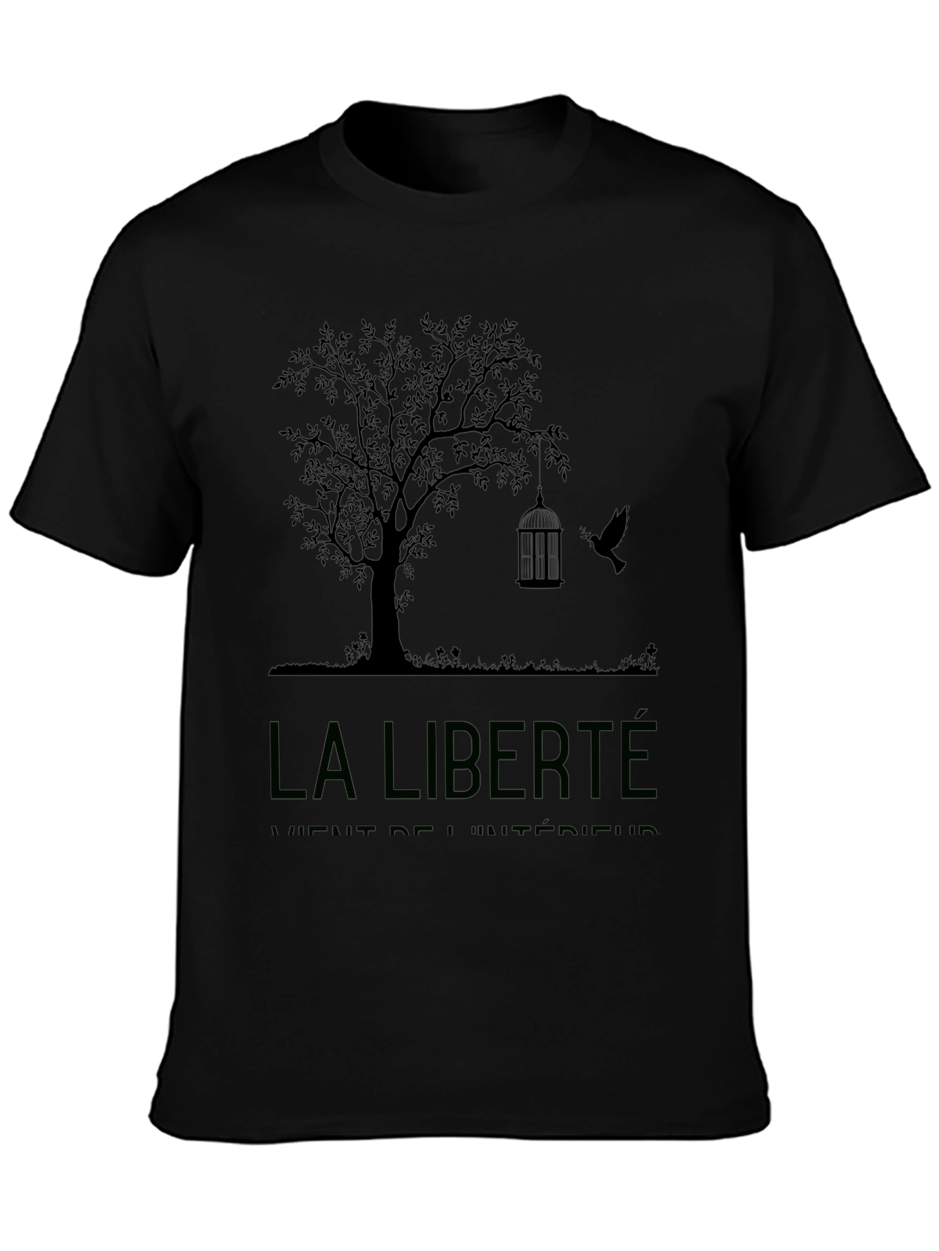 La Liberte T-Shirt: Freedom Birdcage Design
