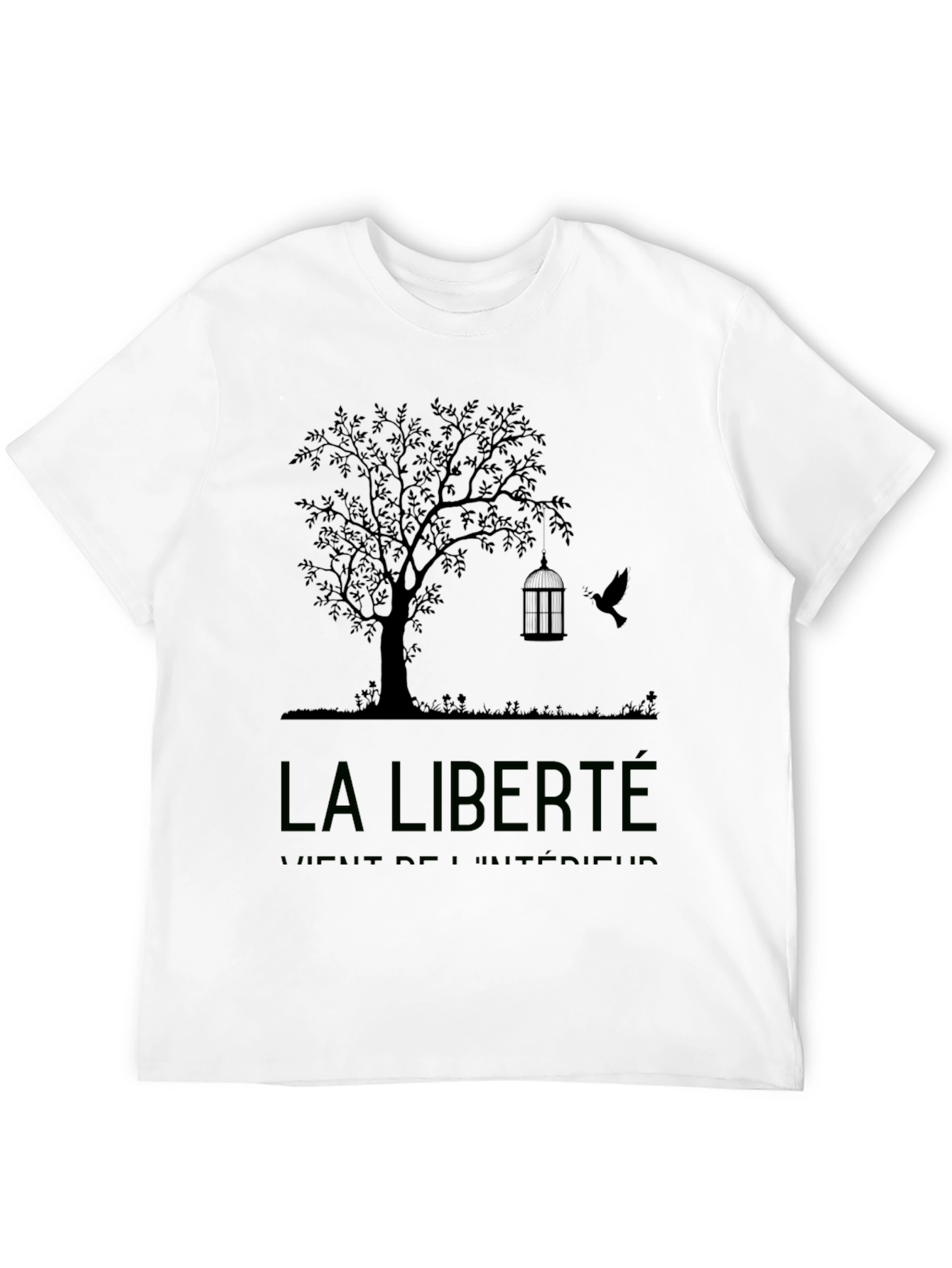 La Liberte T-Shirt: Freedom Birdcage Design