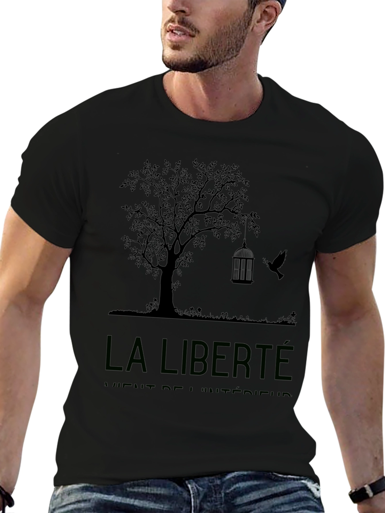 La Liberte T-Shirt: Freedom Birdcage Design