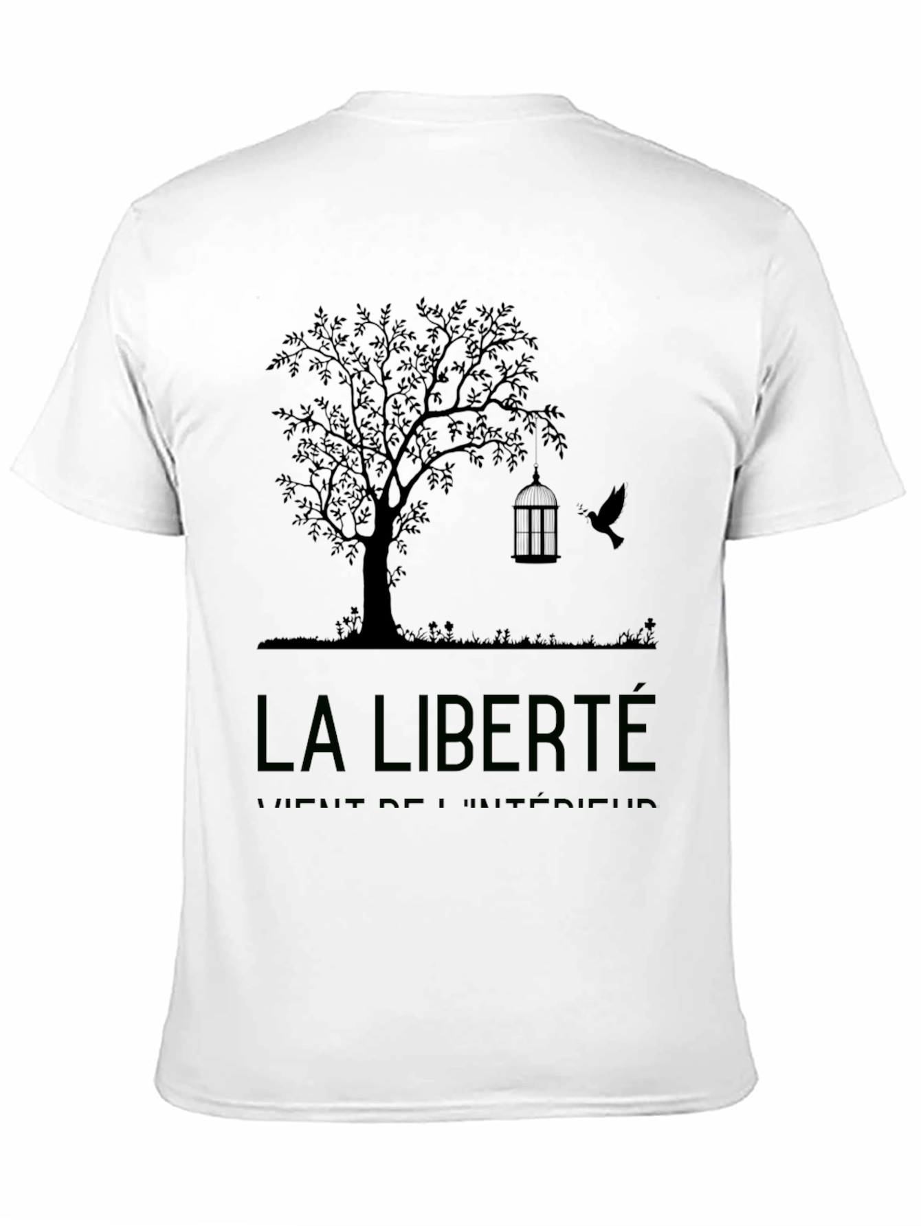 La Liberte T-Shirt: Freedom Birdcage Design