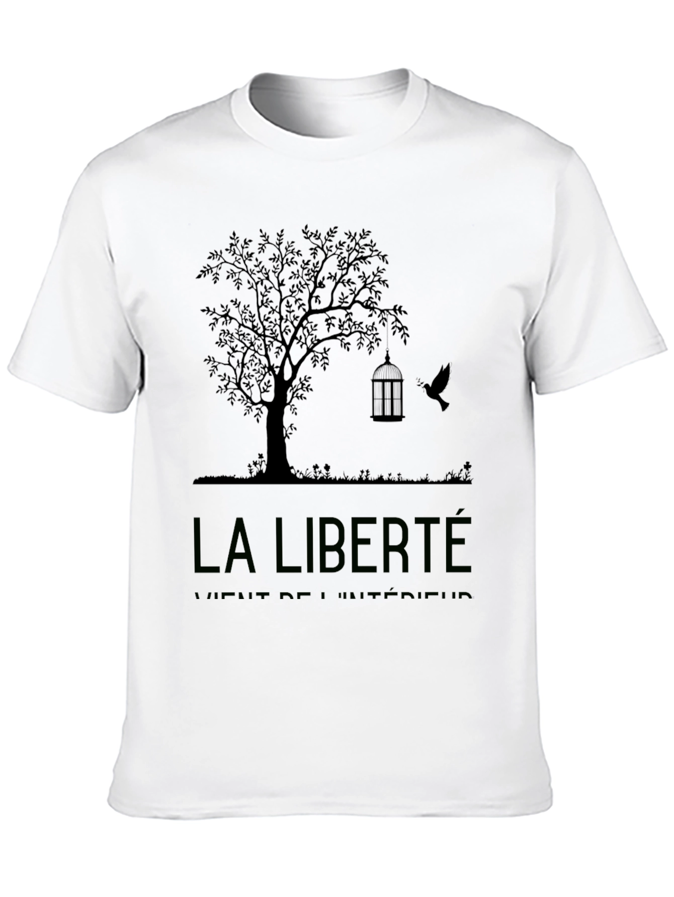 La Liberte T-Shirt: Freedom Birdcage Design