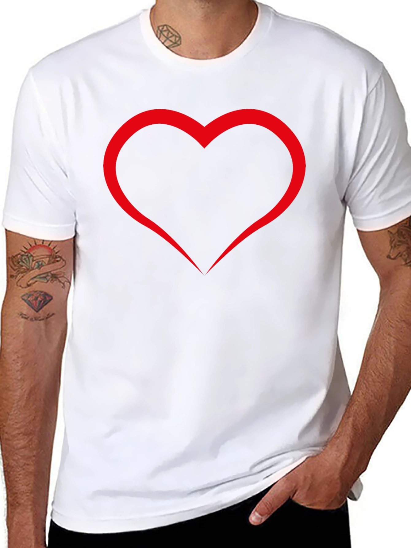 Heart Graphic Black T-Shirt