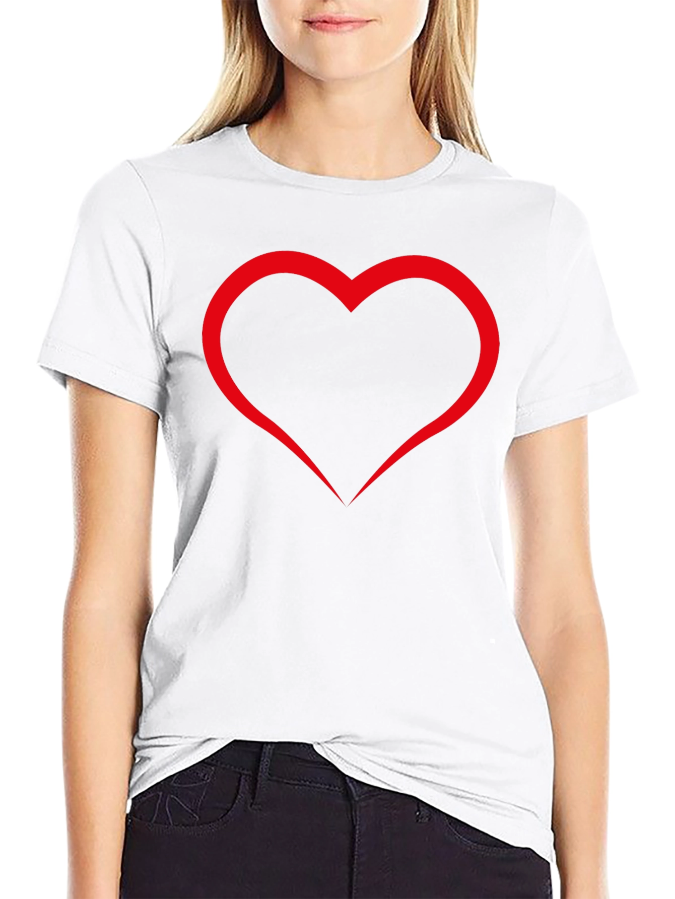 Heart Graphic Black T-Shirt