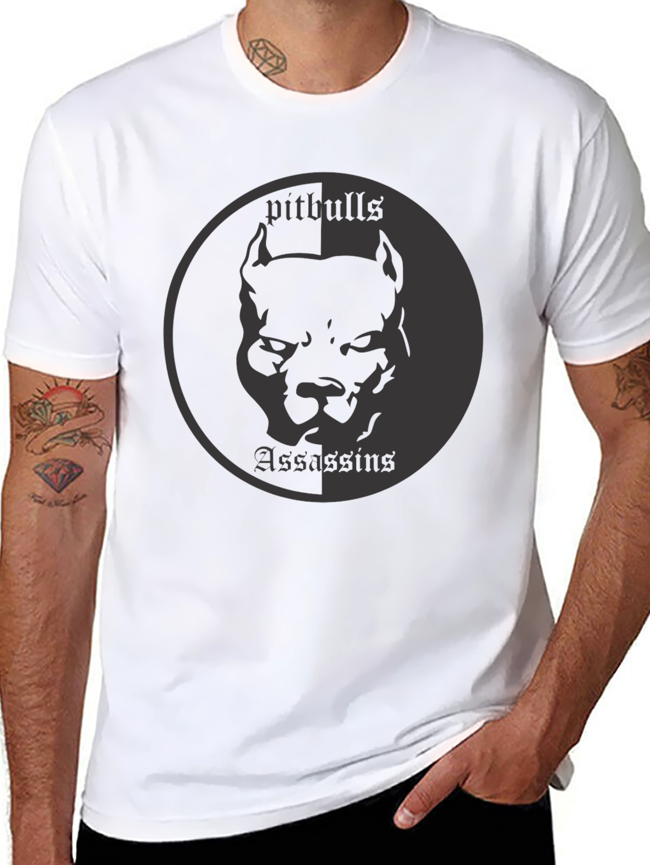 Pitbull Assassins Graphic Tee - Mens Black T-Shirt