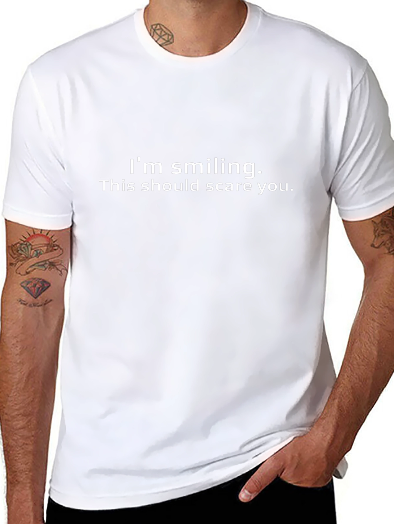 Im Smiling - Funny Sarcastic Graphic T-Shirt