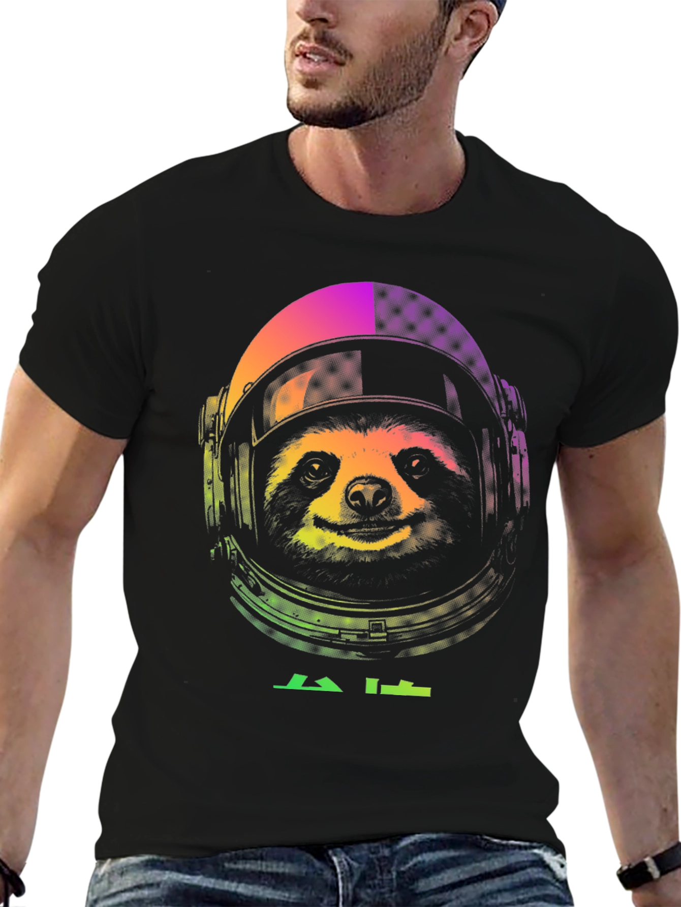 Sloth Astronaut Graphic T-Shirt - Space Animal Tee
