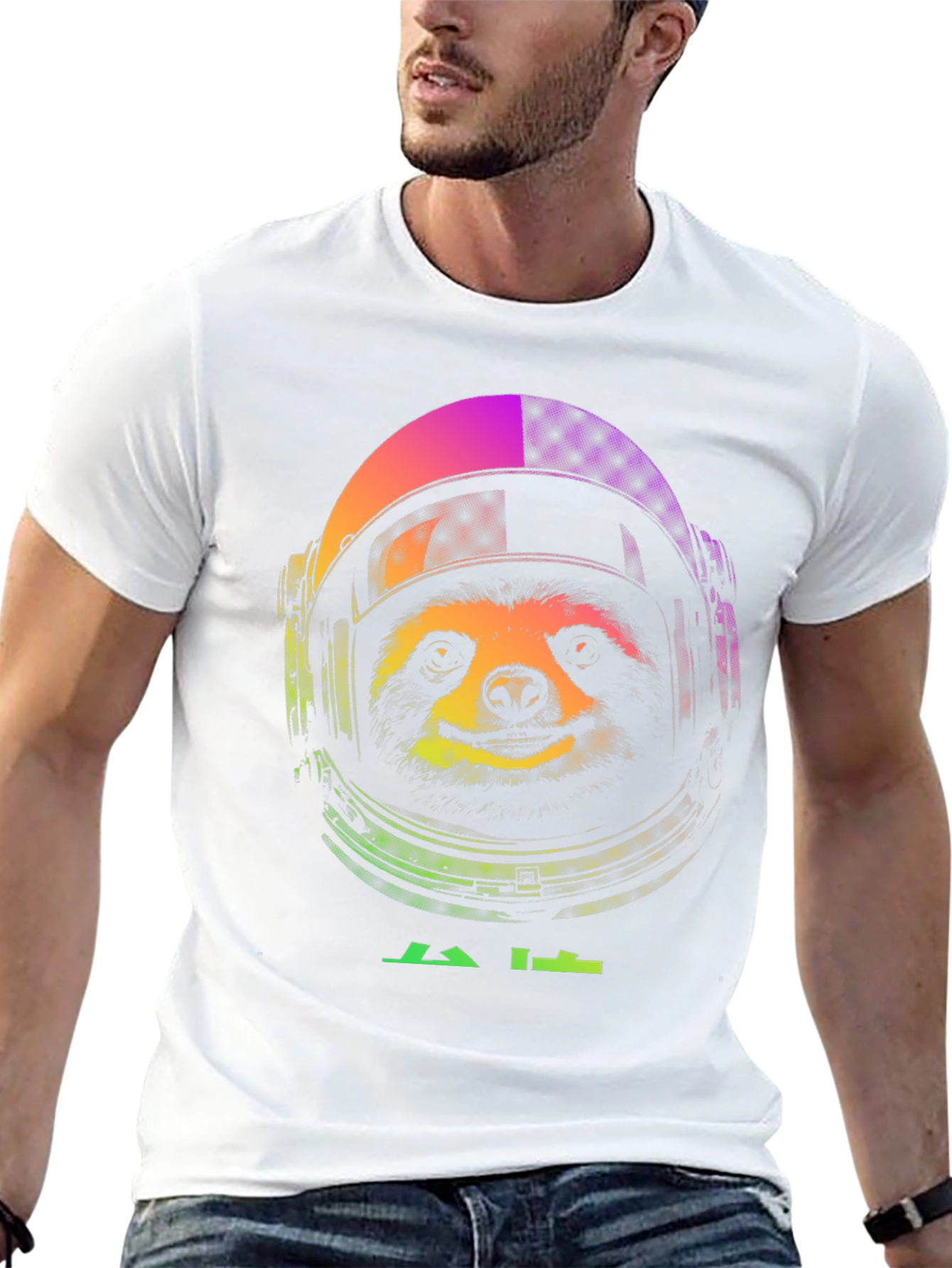 Sloth Astronaut Graphic T-Shirt - Space Animal Tee