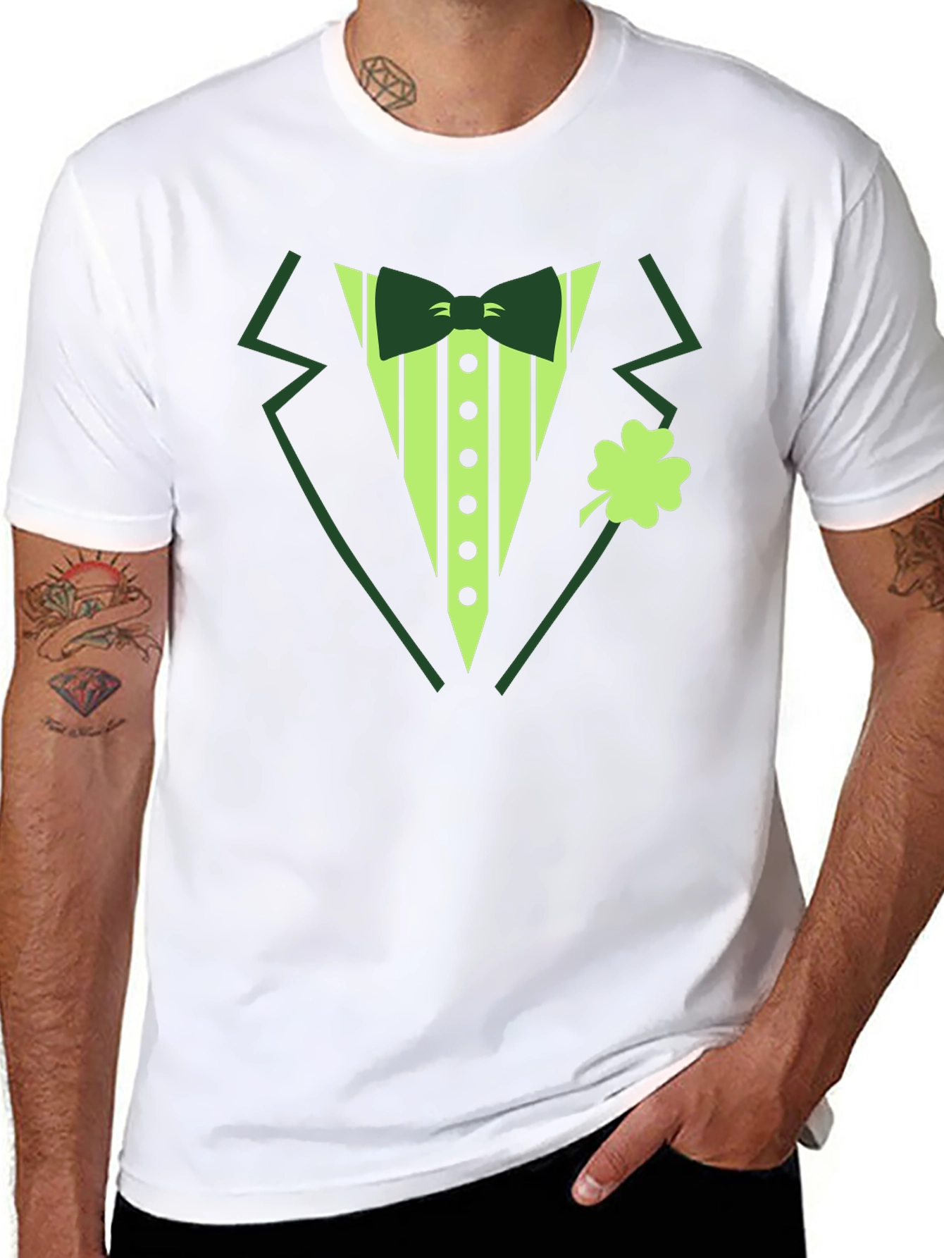 St Patricks Day Tuxedo T-Shirt - Irish Celebration Apparel