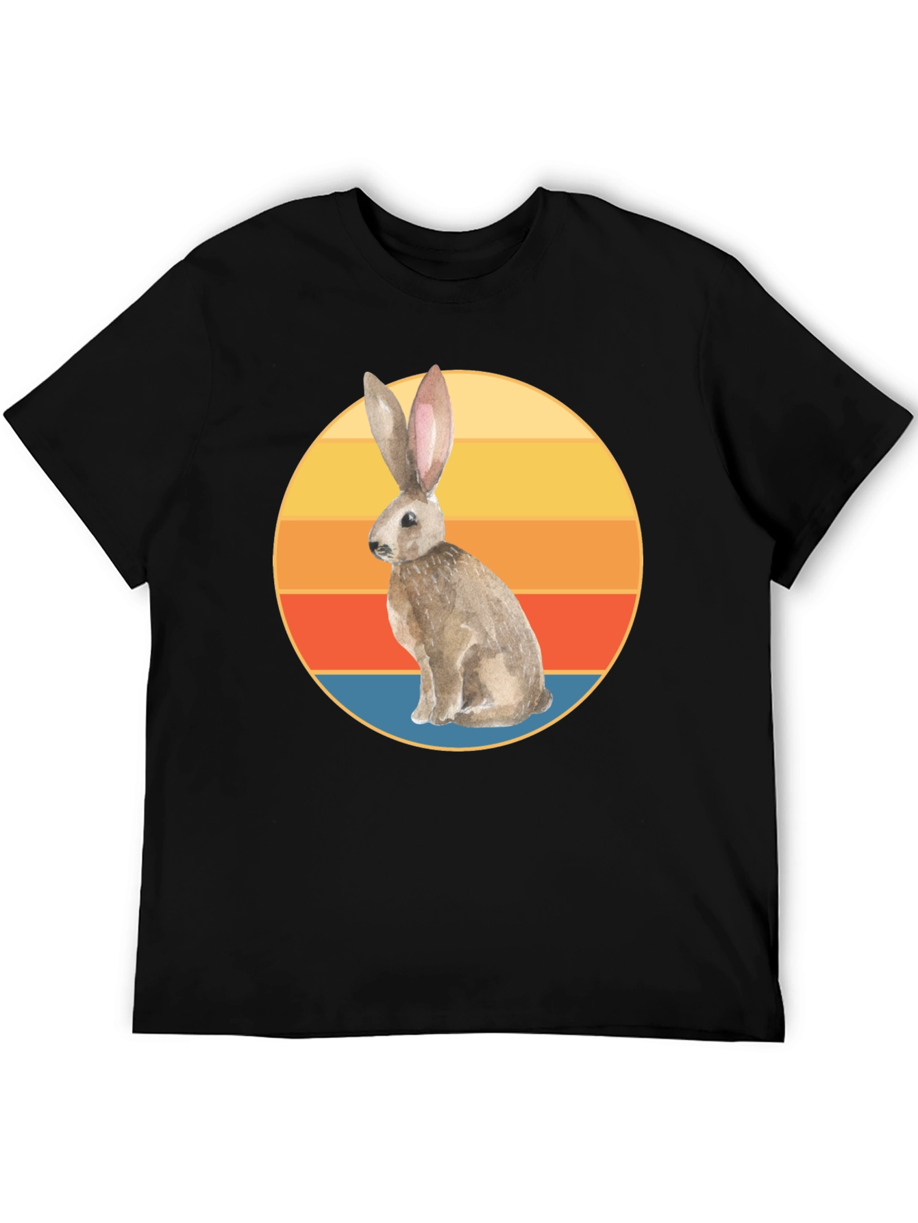Retro Bunny Sunset Graphic T-Shirt