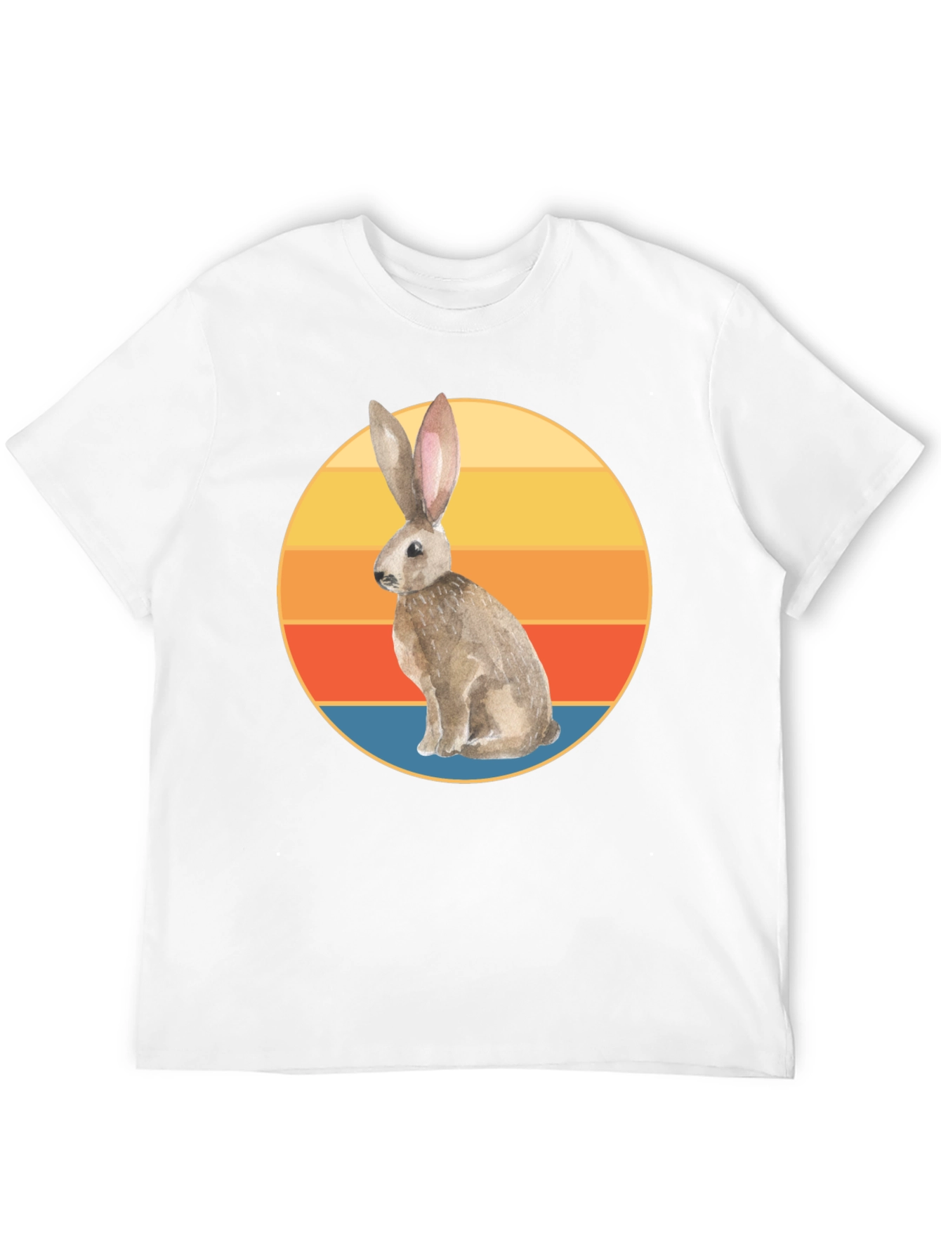 Retro Bunny Sunset Graphic T-Shirt