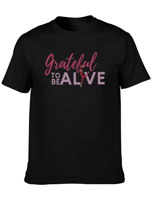 Grateful to be Alive Graphic Tee - Black