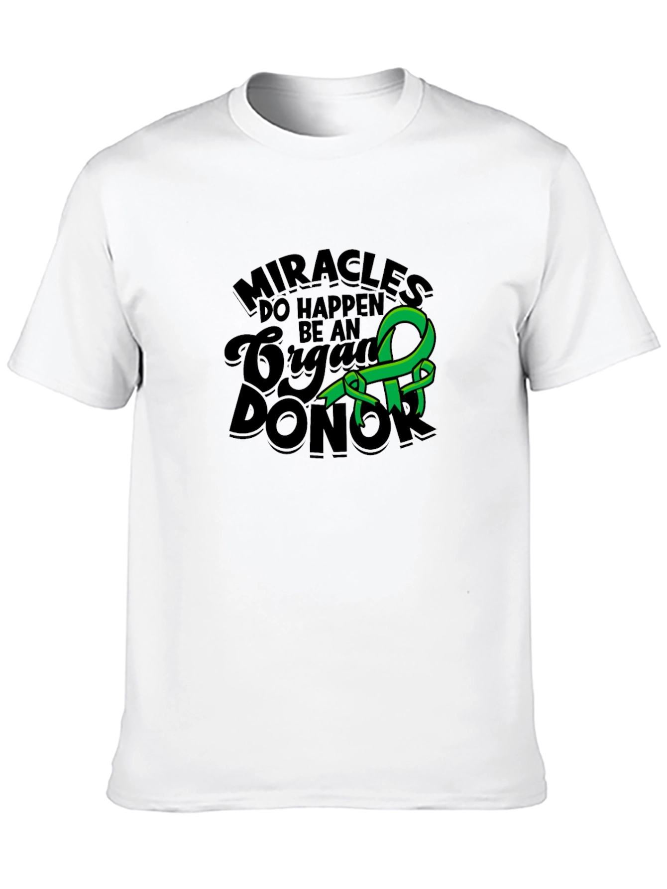 Miracles Happen Organ Donor Black Tee