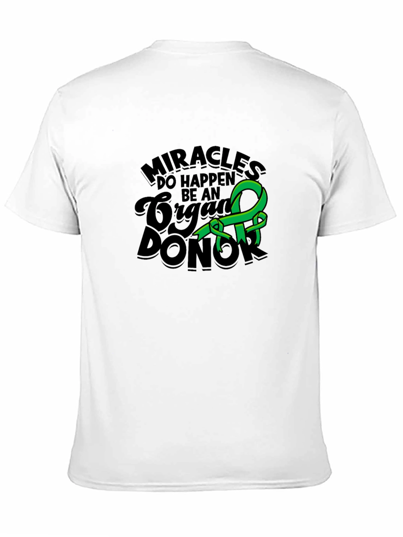 Miracles Happen Organ Donor Black Tee