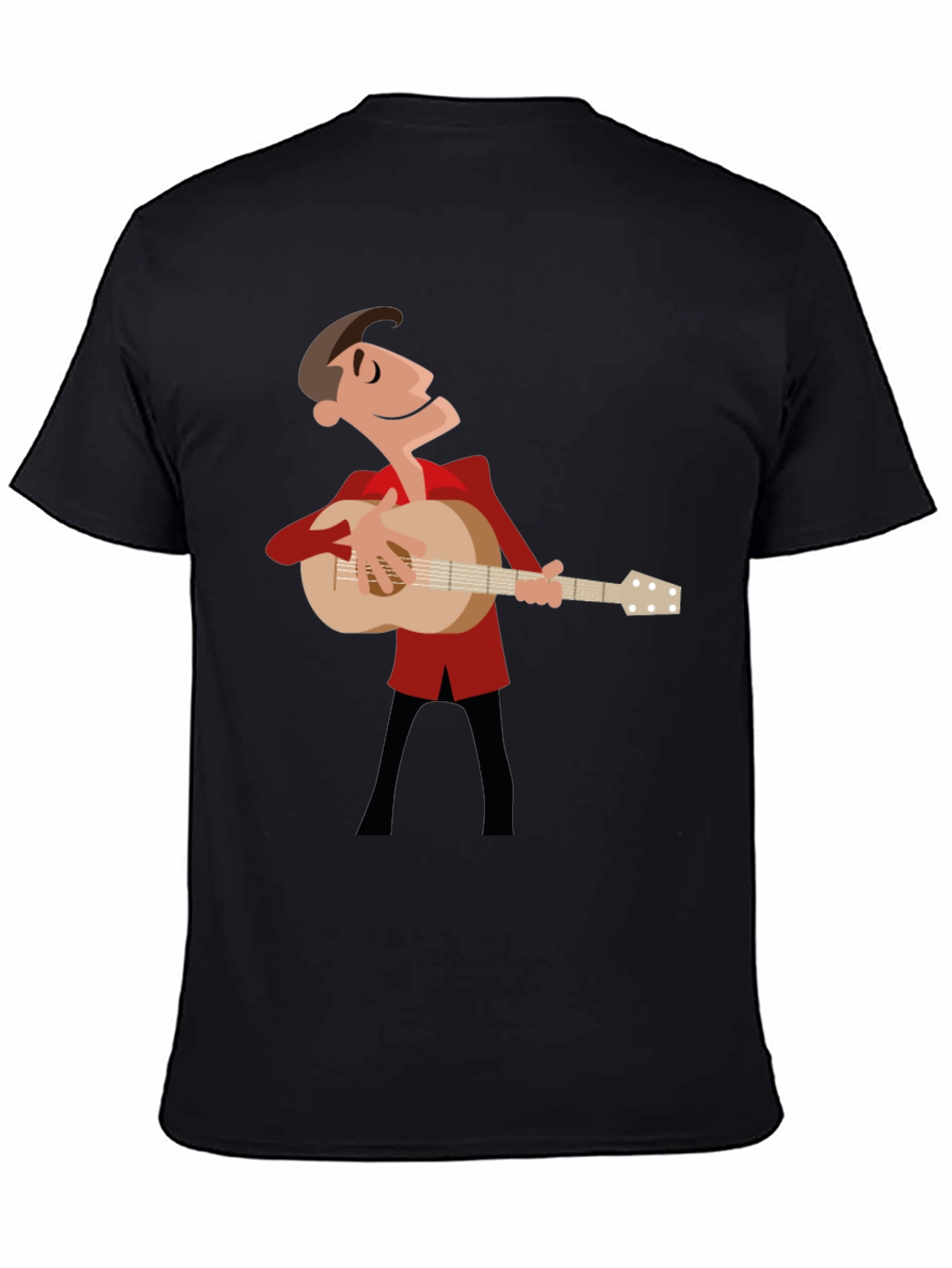 Guitar Man Graphic Tee - Black