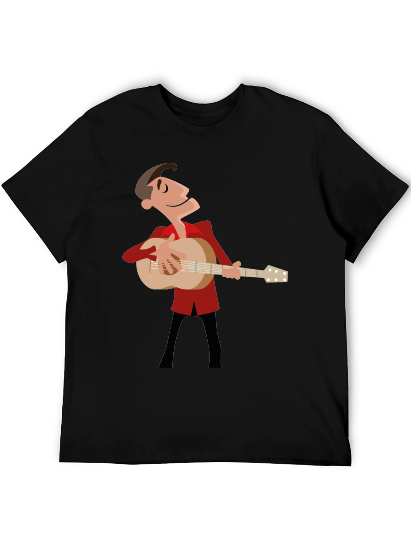 Guitar Man Graphic Tee - Black