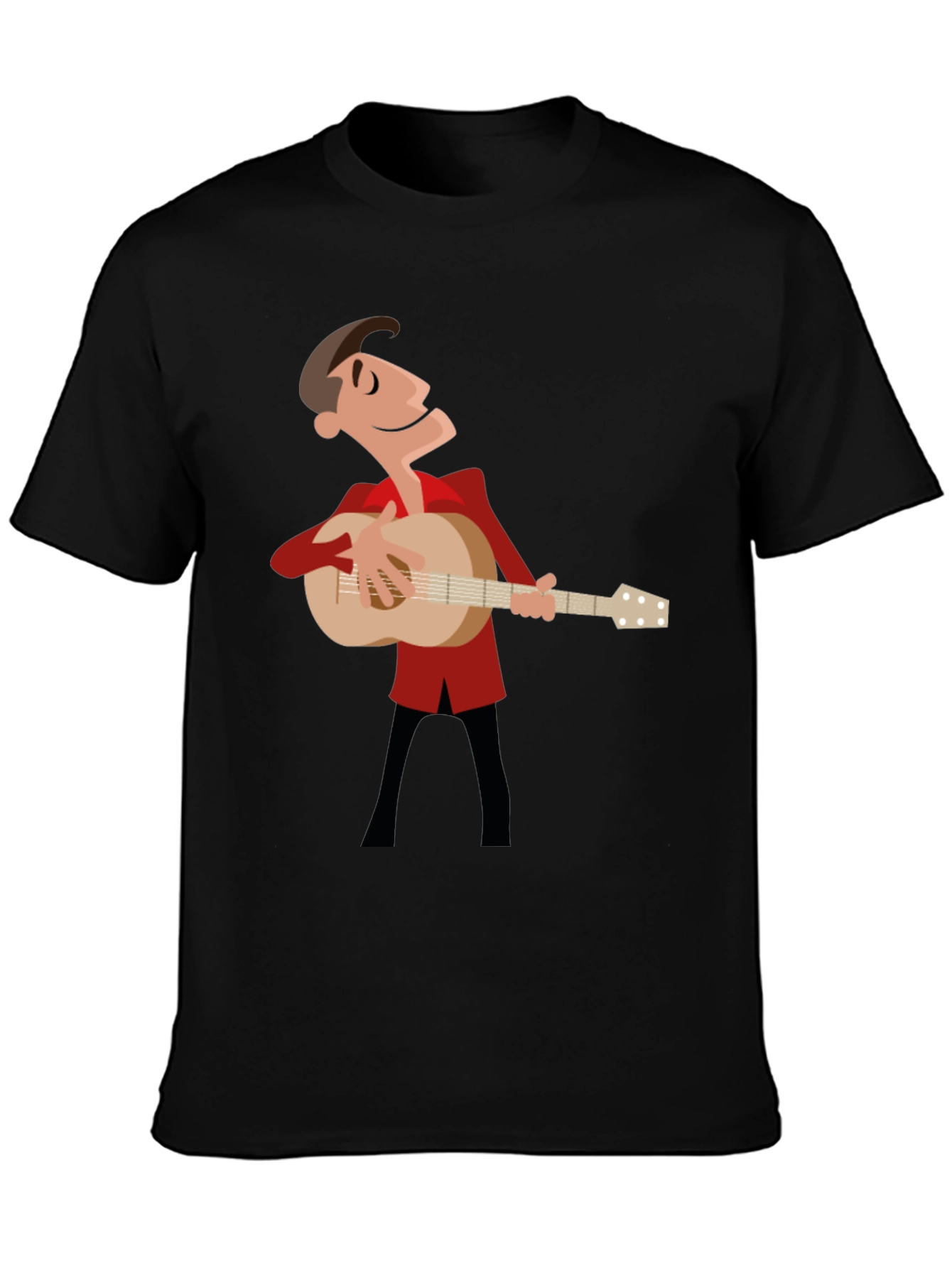 Guitar Man Graphic Tee - Black