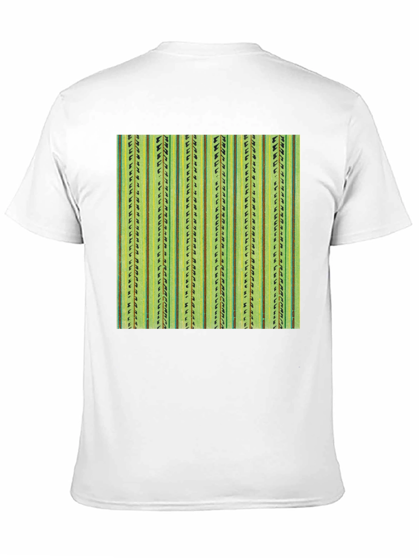 Striped Cactus Print Black Tee