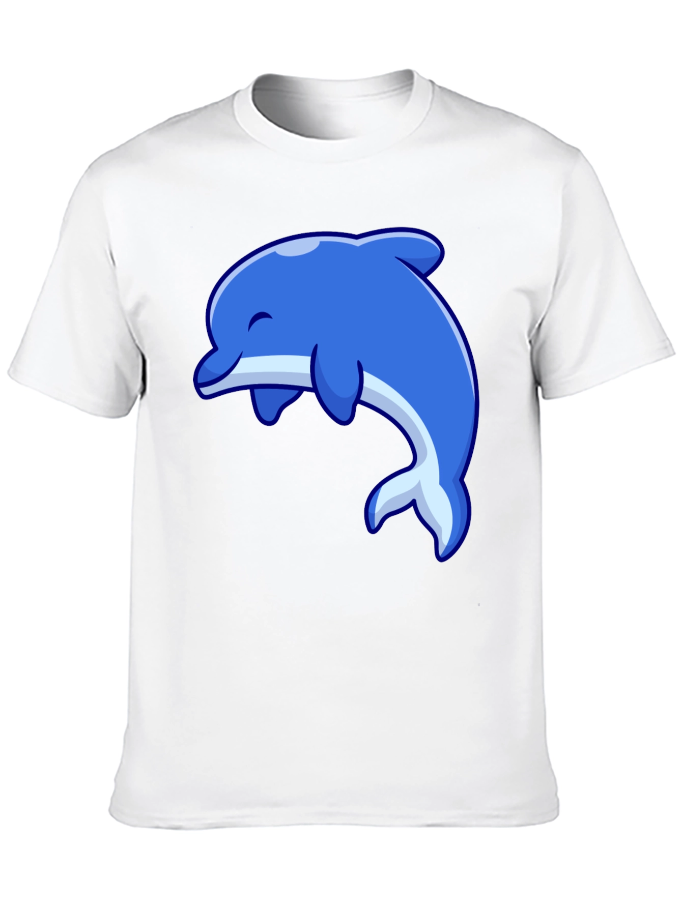 Dolphin Graphic Tee - Black Cotton Casual Shirt