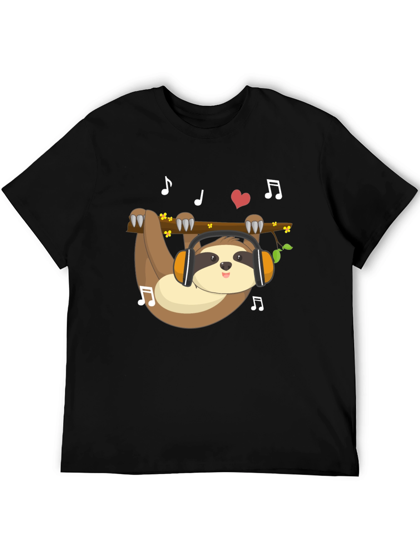 Sloth Music Lover T-Shirt - Relaxed Style