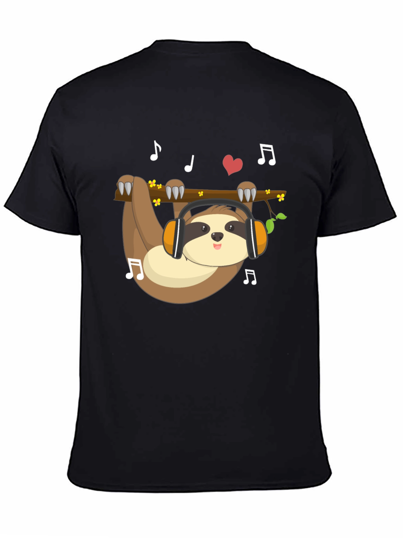 Sloth Music Lover T-Shirt - Relaxed Style