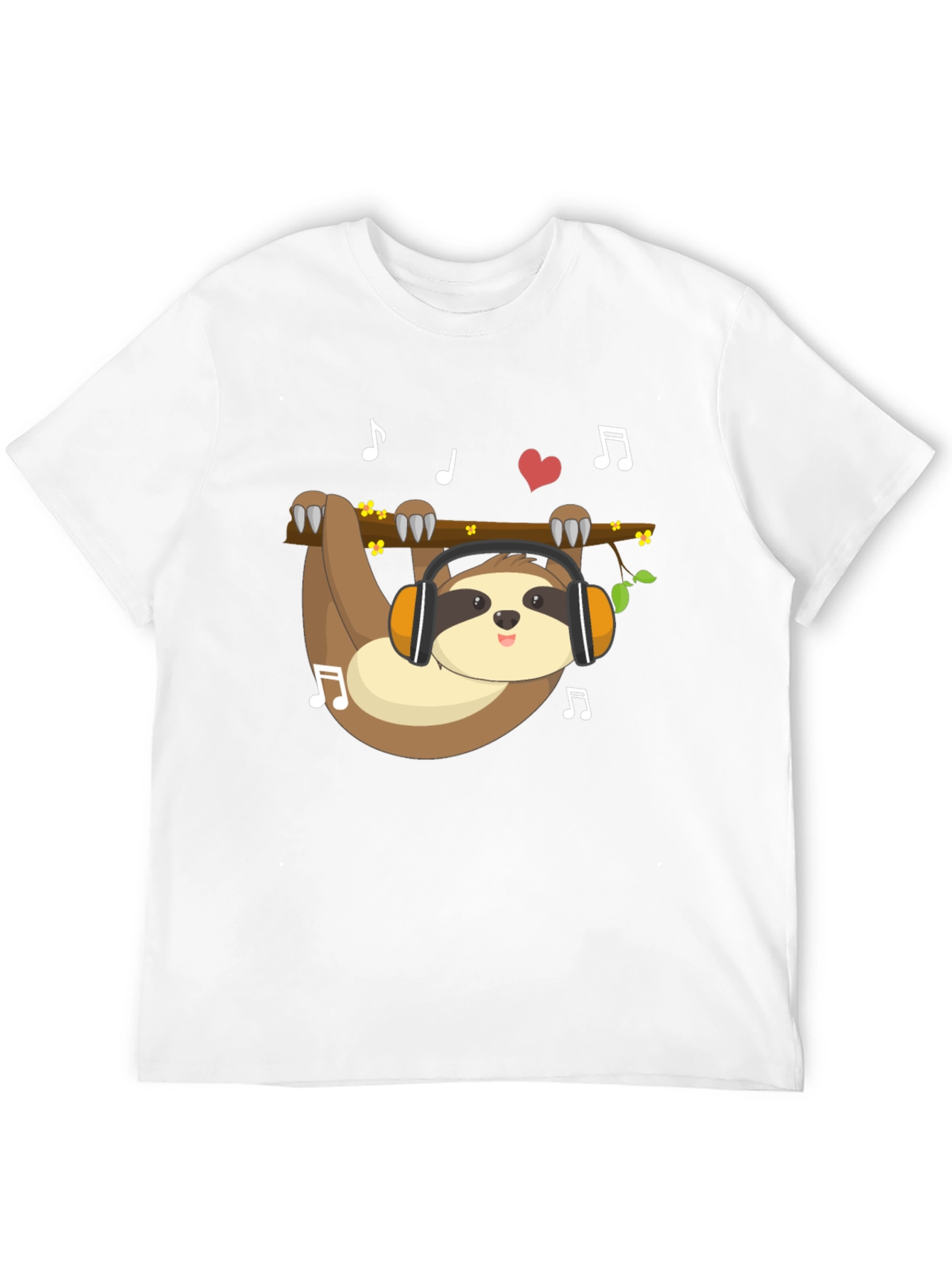 Sloth Music Lover T-Shirt - Relaxed Style