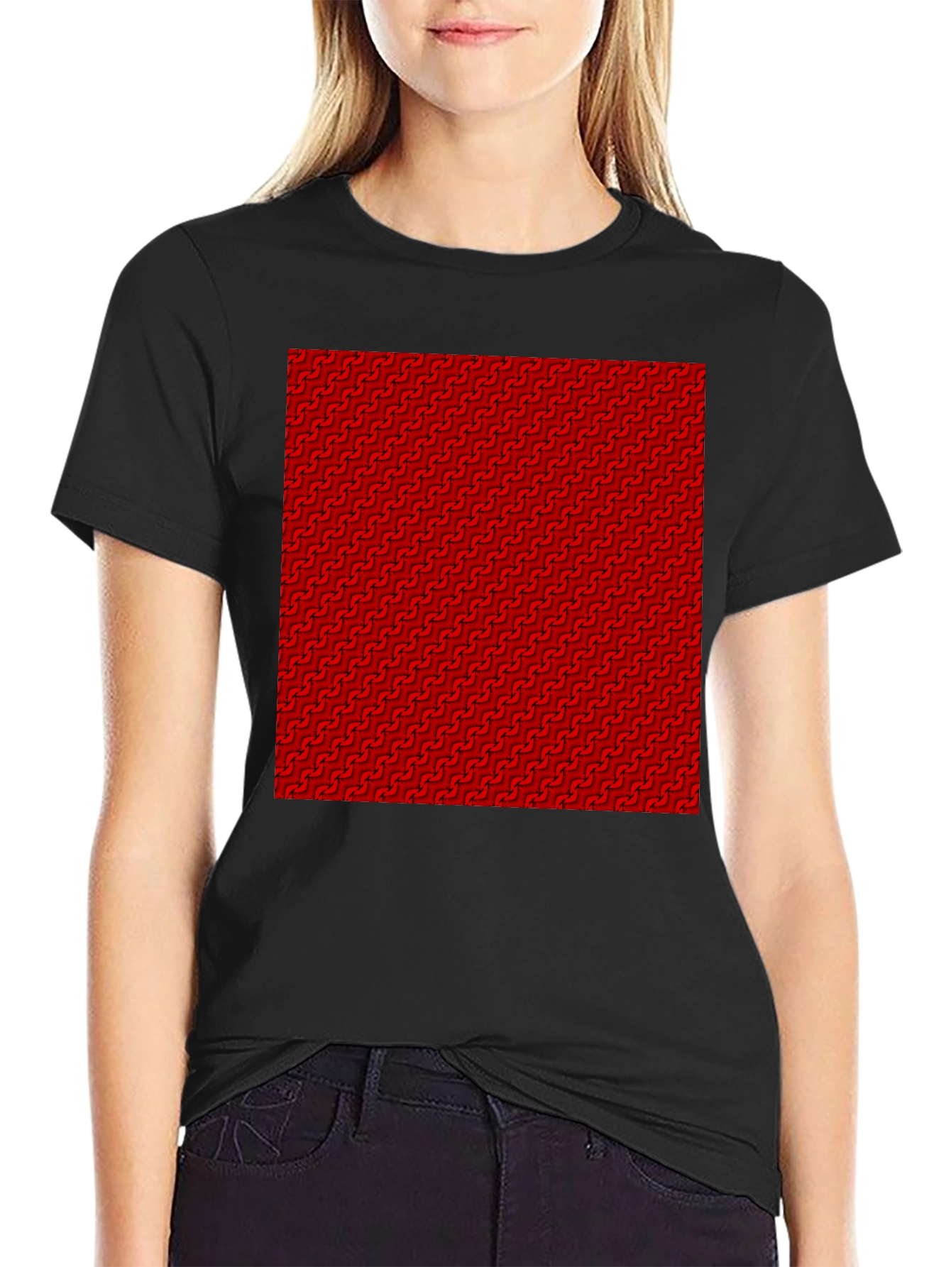 Patterned Graphic Tee - Modern Casual Style