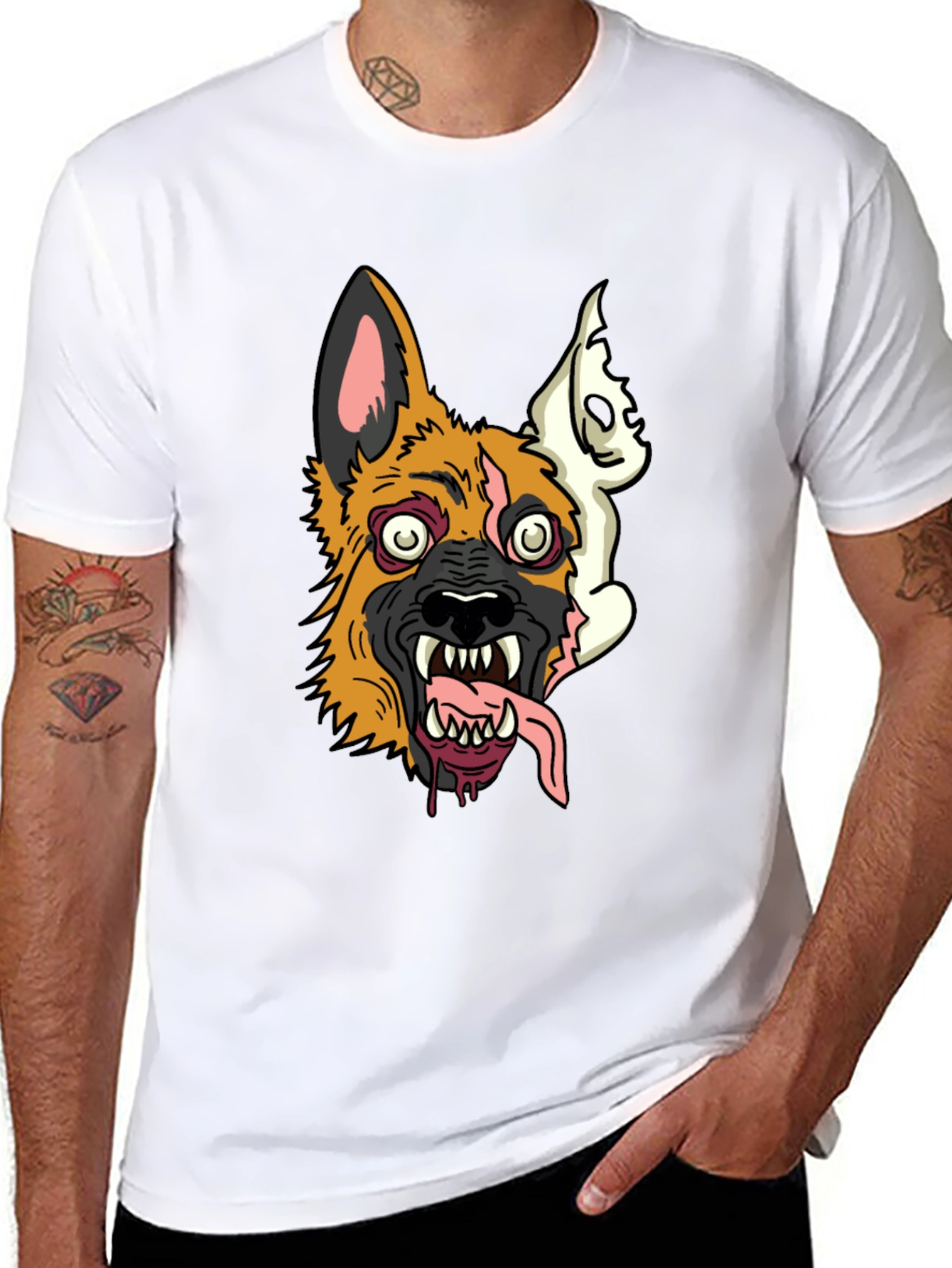 Zombie Dog Graphic Tee - Mens Black T-Shirt