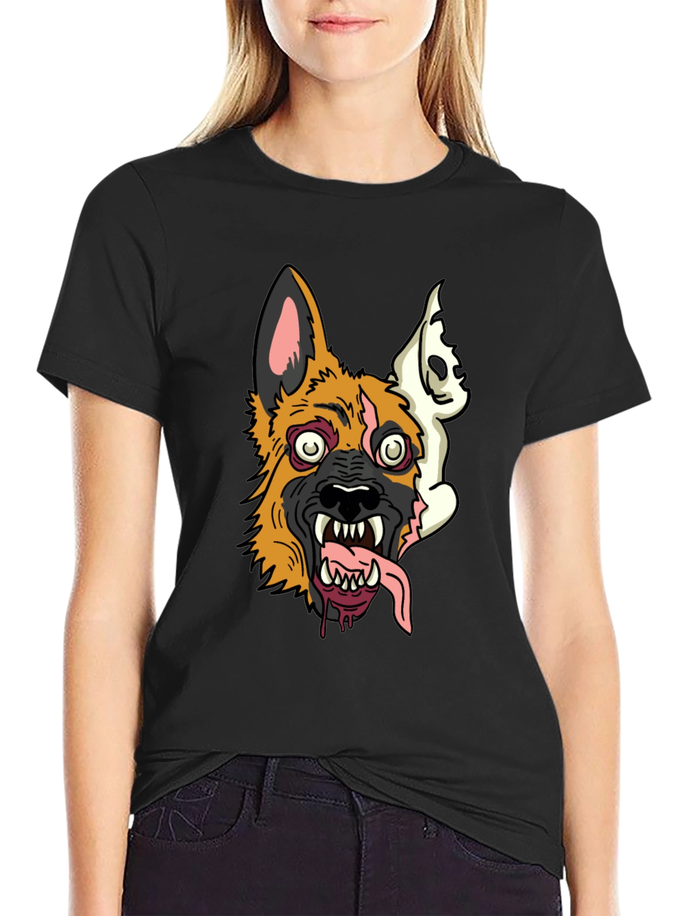 Zombie Dog Graphic Tee - Mens Black T-Shirt