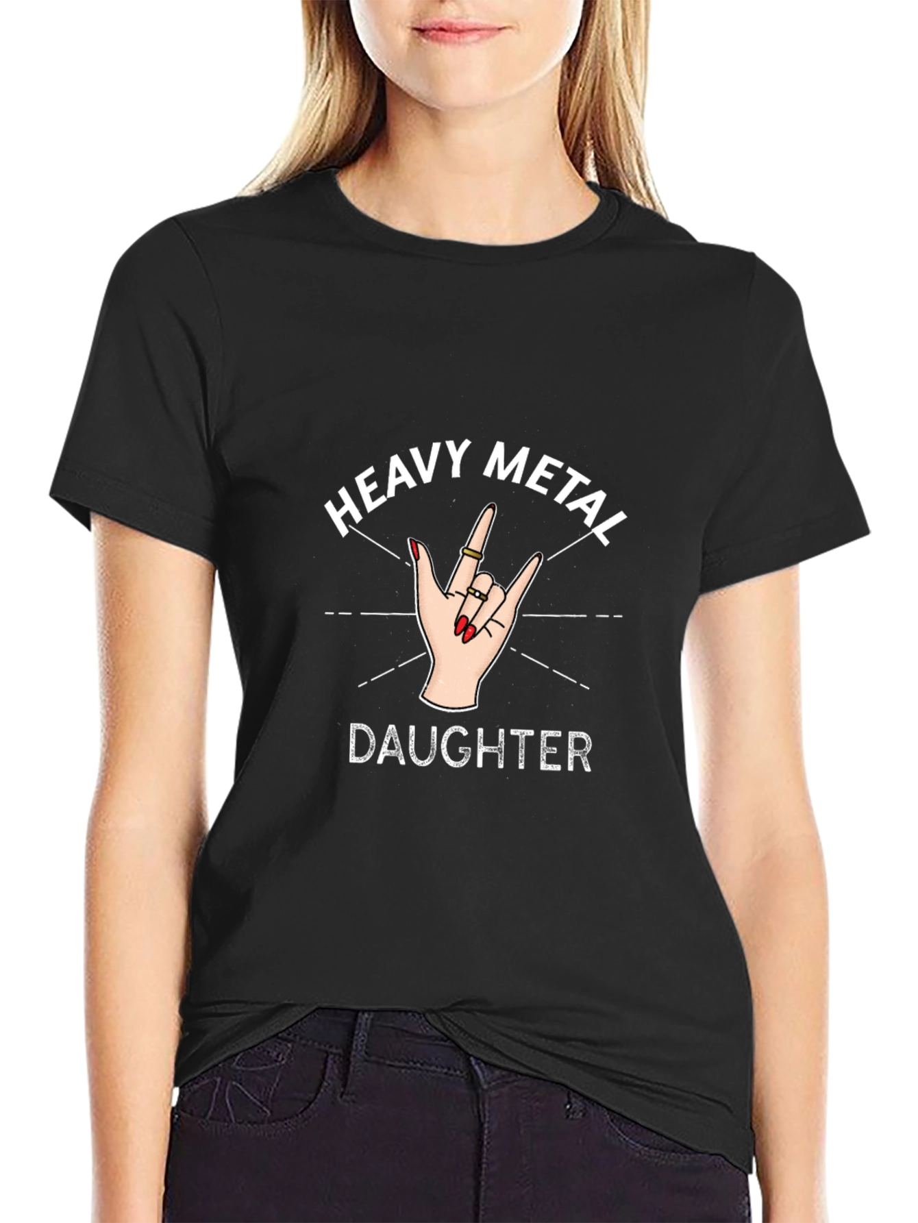Heavy Metal Daughter Graphic Tee - Rocker Style Shirt