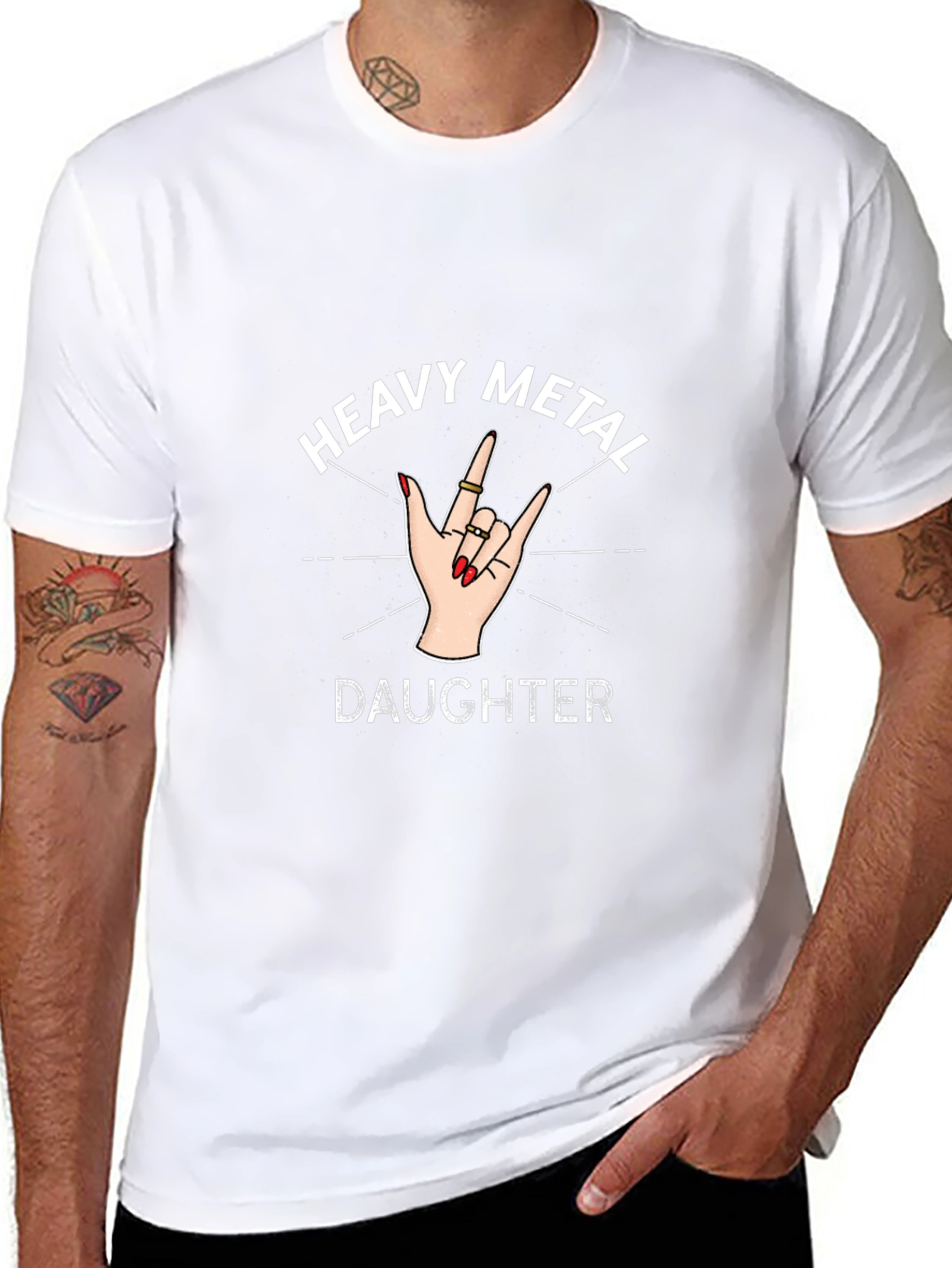 Heavy Metal Daughter Graphic Tee - Rocker Style Shirt