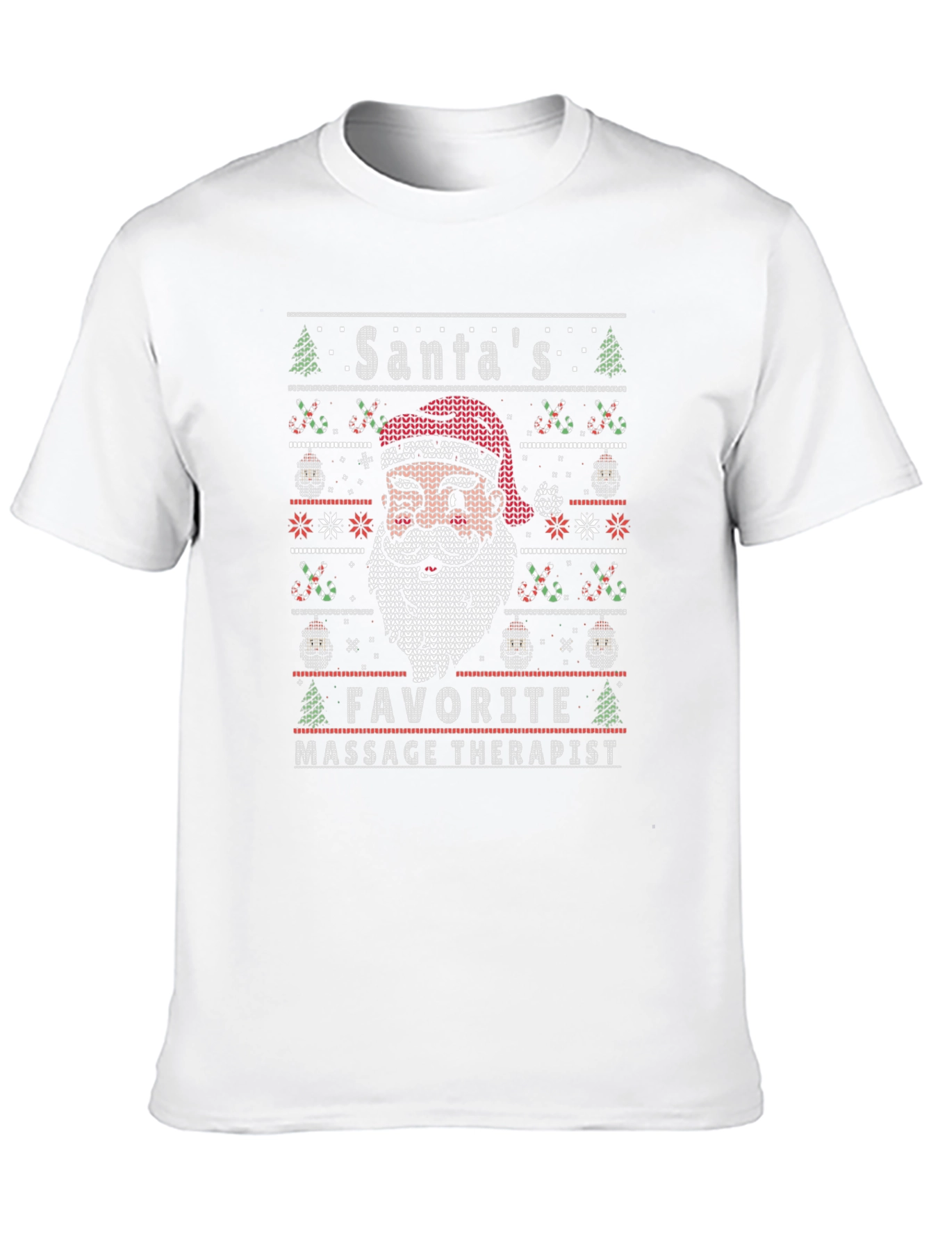 Santas Favorite Massage Therapist Ugly Christmas Sweater T-Shirt