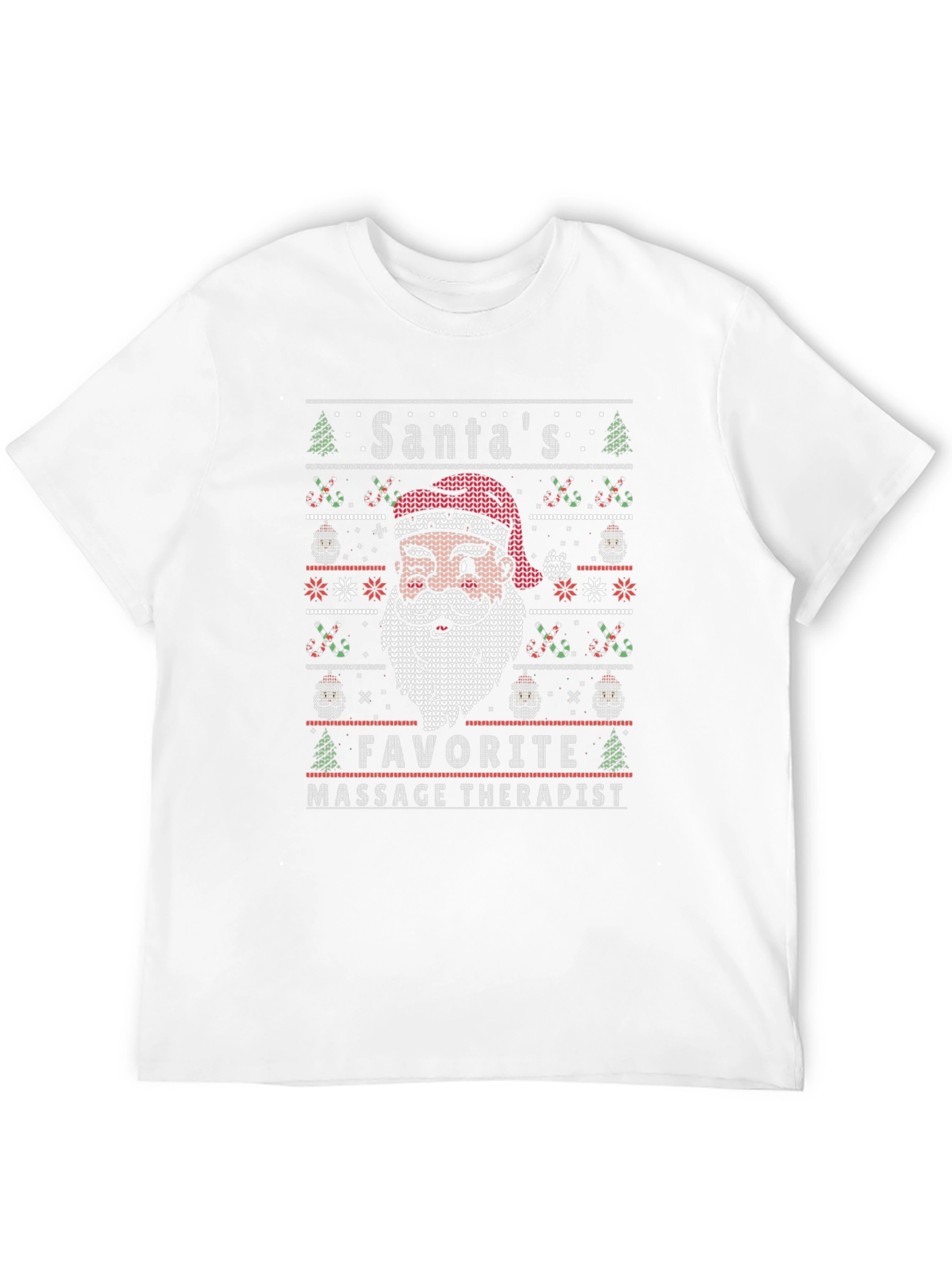 Santas Favorite Massage Therapist Ugly Christmas Sweater T-Shirt