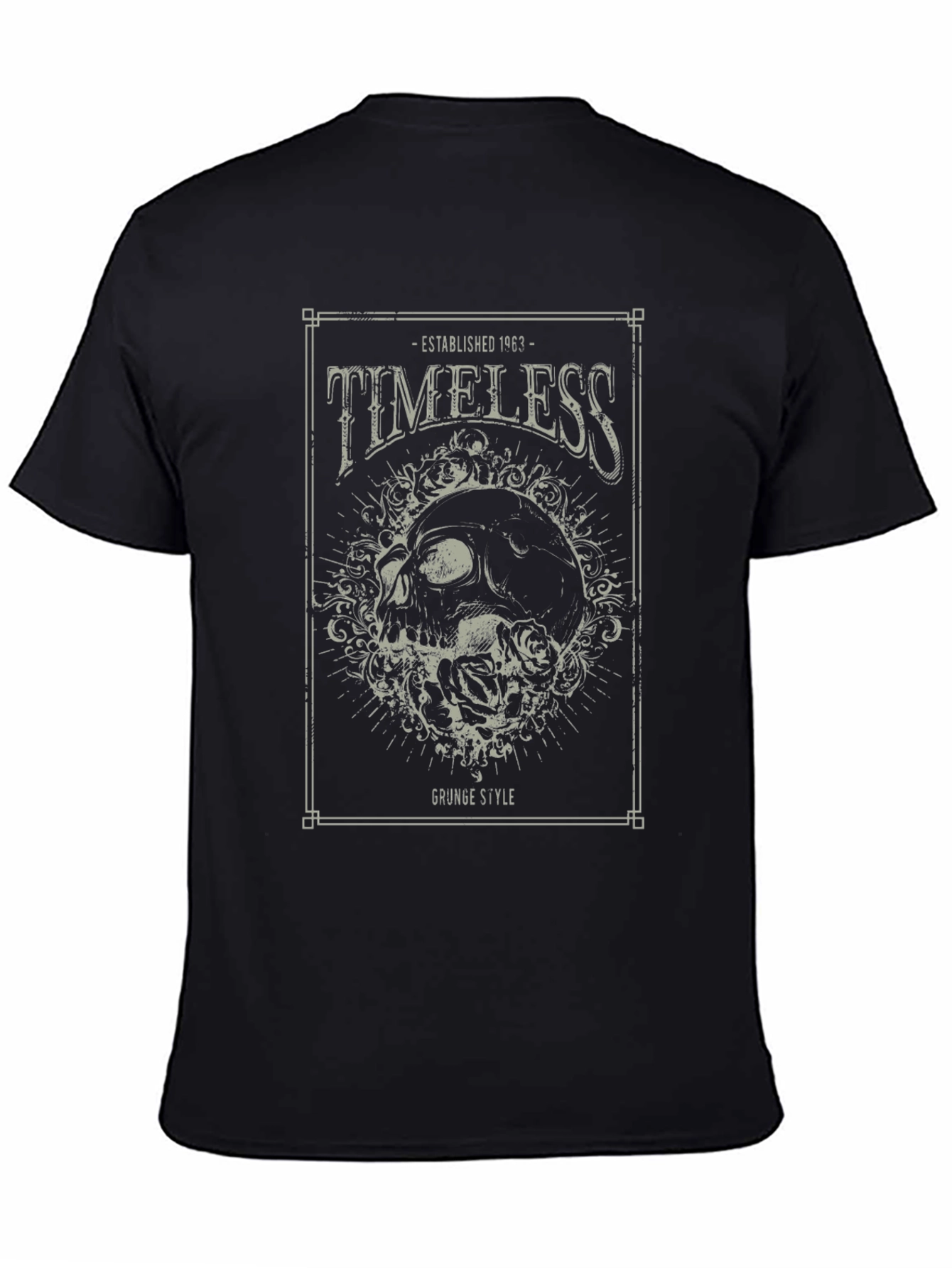 Timeless Grunge Style Skull Graphic T-Shirt