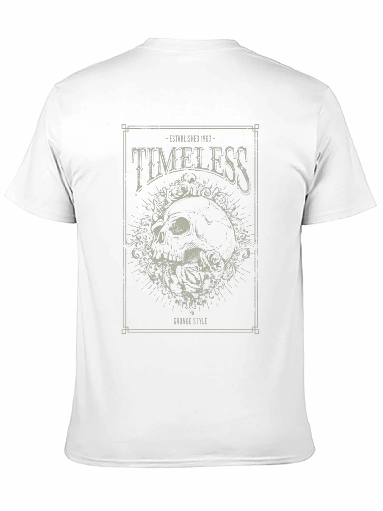 Timeless Grunge Style Skull Graphic T-Shirt