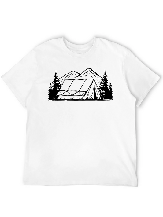 Camping Adventure Tee - Mountain Tent Graphic