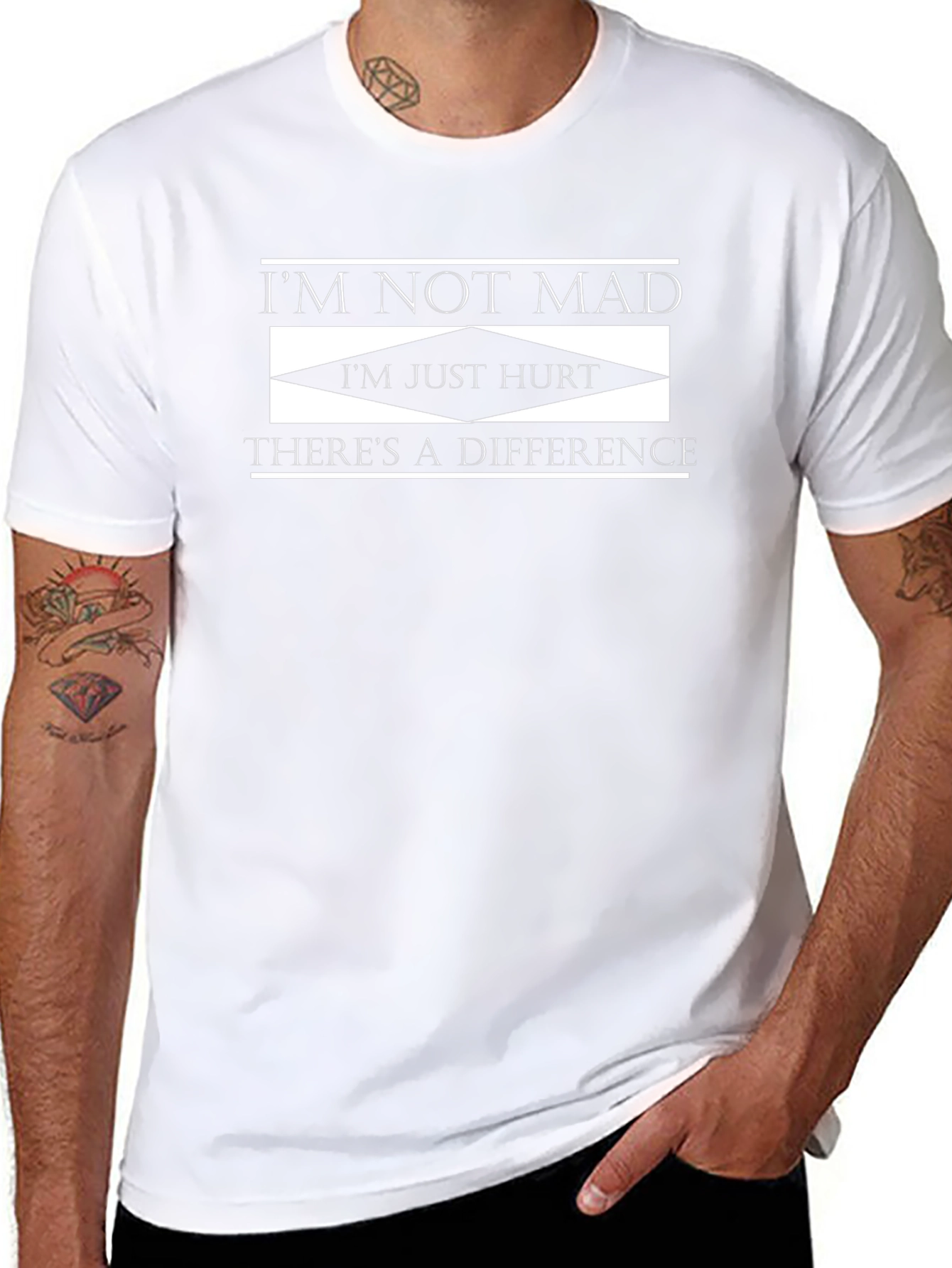 Im Not Mad Just Hurt Black Graphic T-Shirt