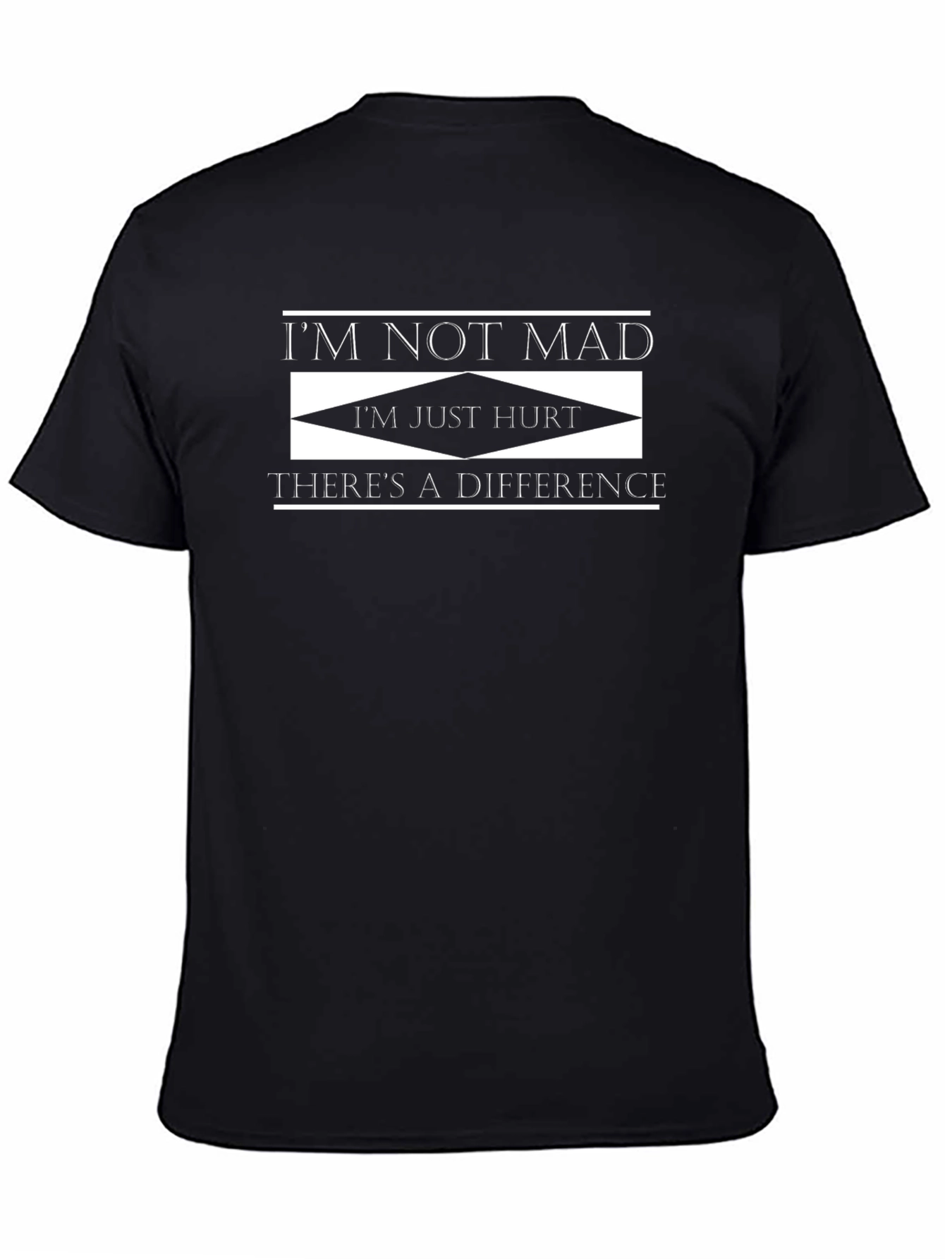 Im Not Mad Just Hurt Black Graphic T-Shirt