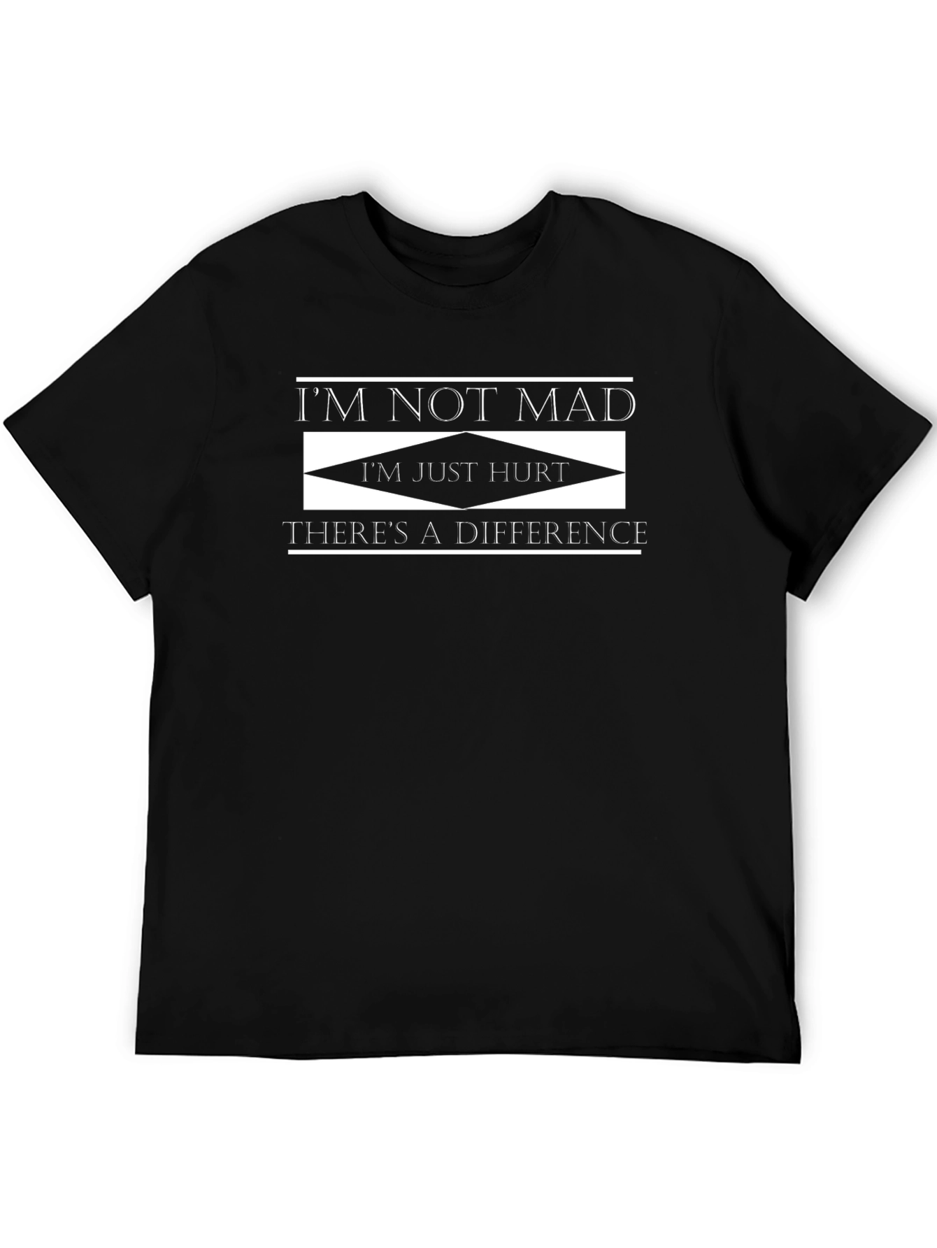 Im Not Mad Just Hurt Black Graphic T-Shirt