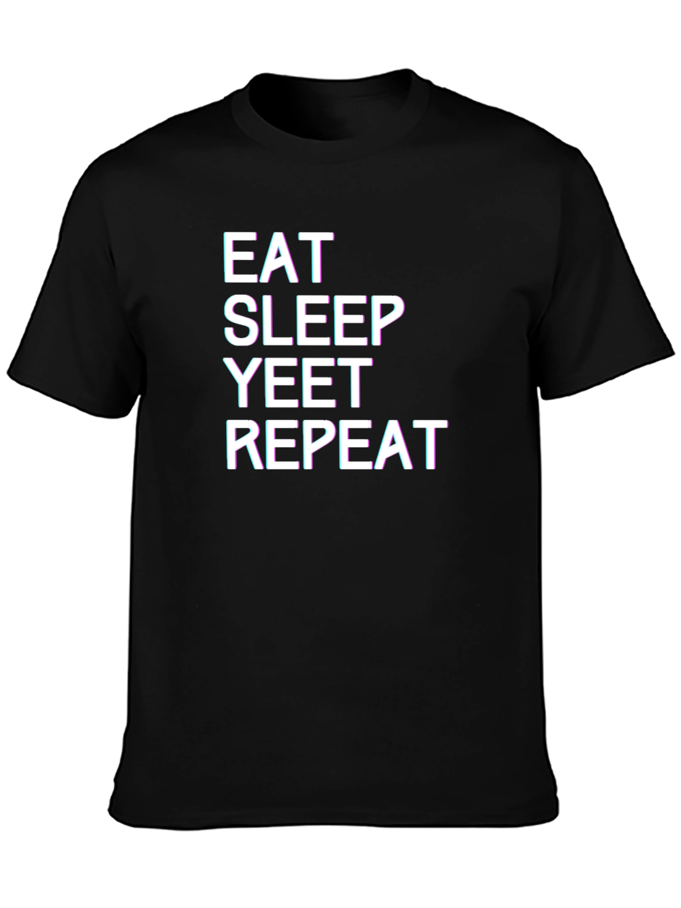 Eat Sleep Yeet Repeat Black T-Shirt