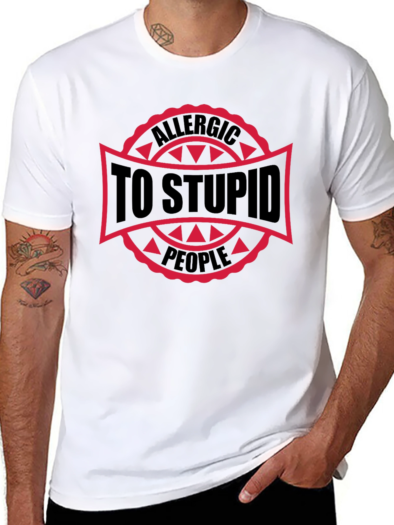 Allergic to Stupid People Graphic Tee