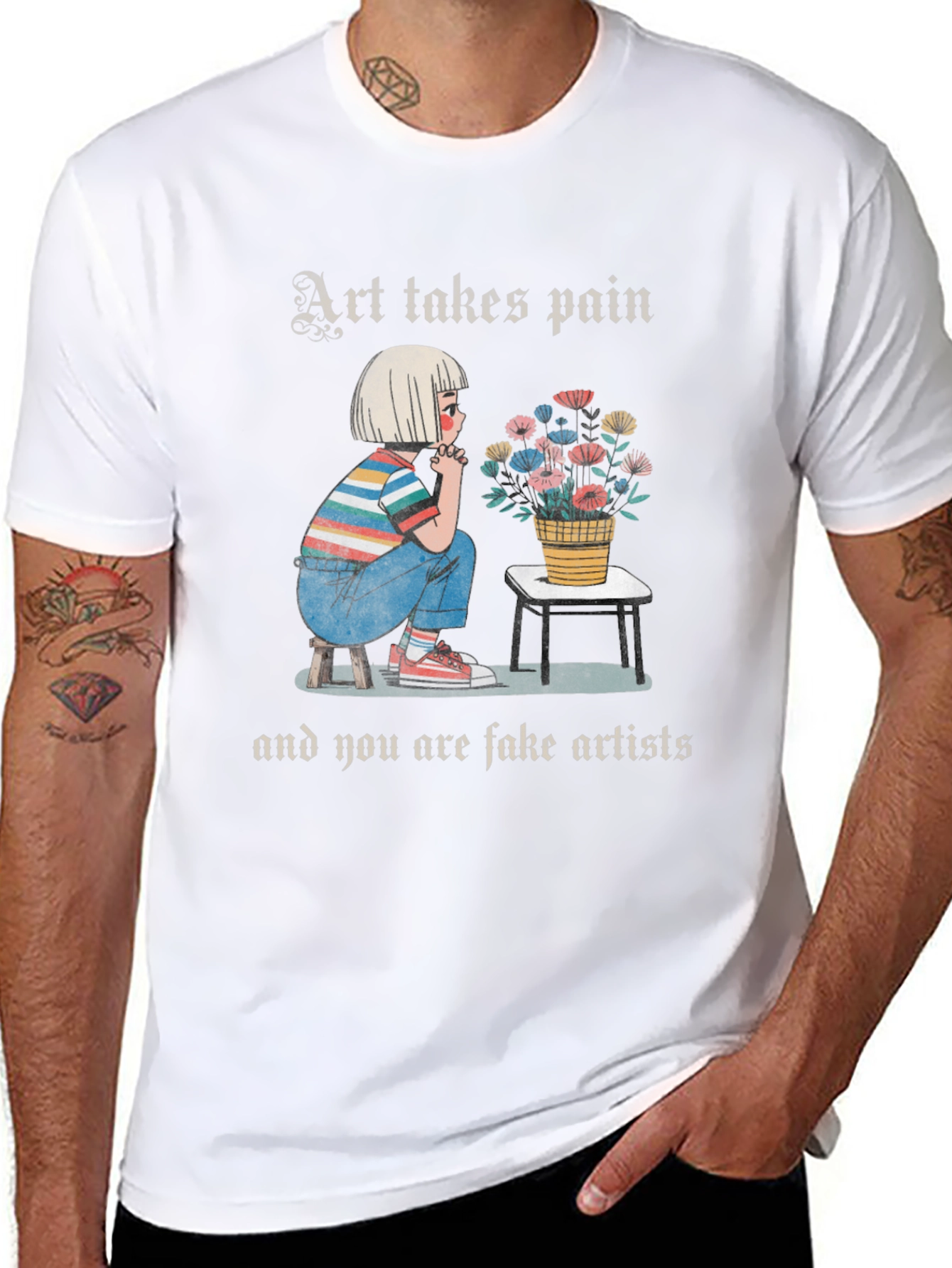 Art Takes Pain Graphic T-Shirt