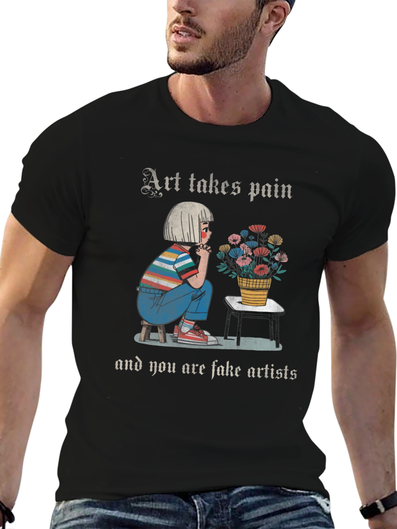 Art Takes Pain Graphic T-Shirt