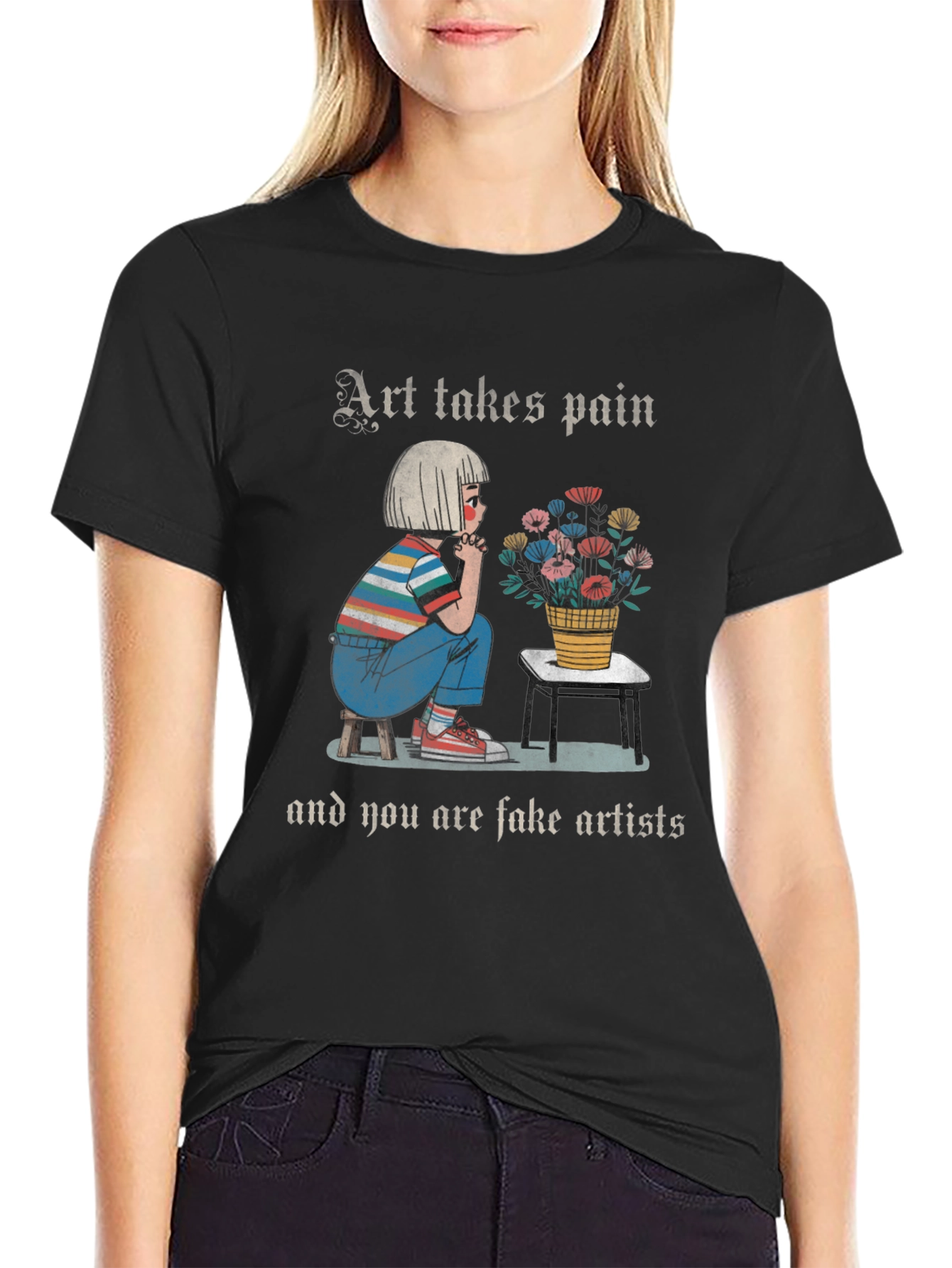 Art Takes Pain Graphic T-Shirt