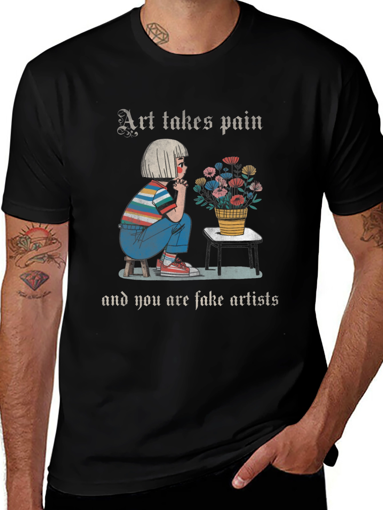 Art Takes Pain Graphic T-Shirt