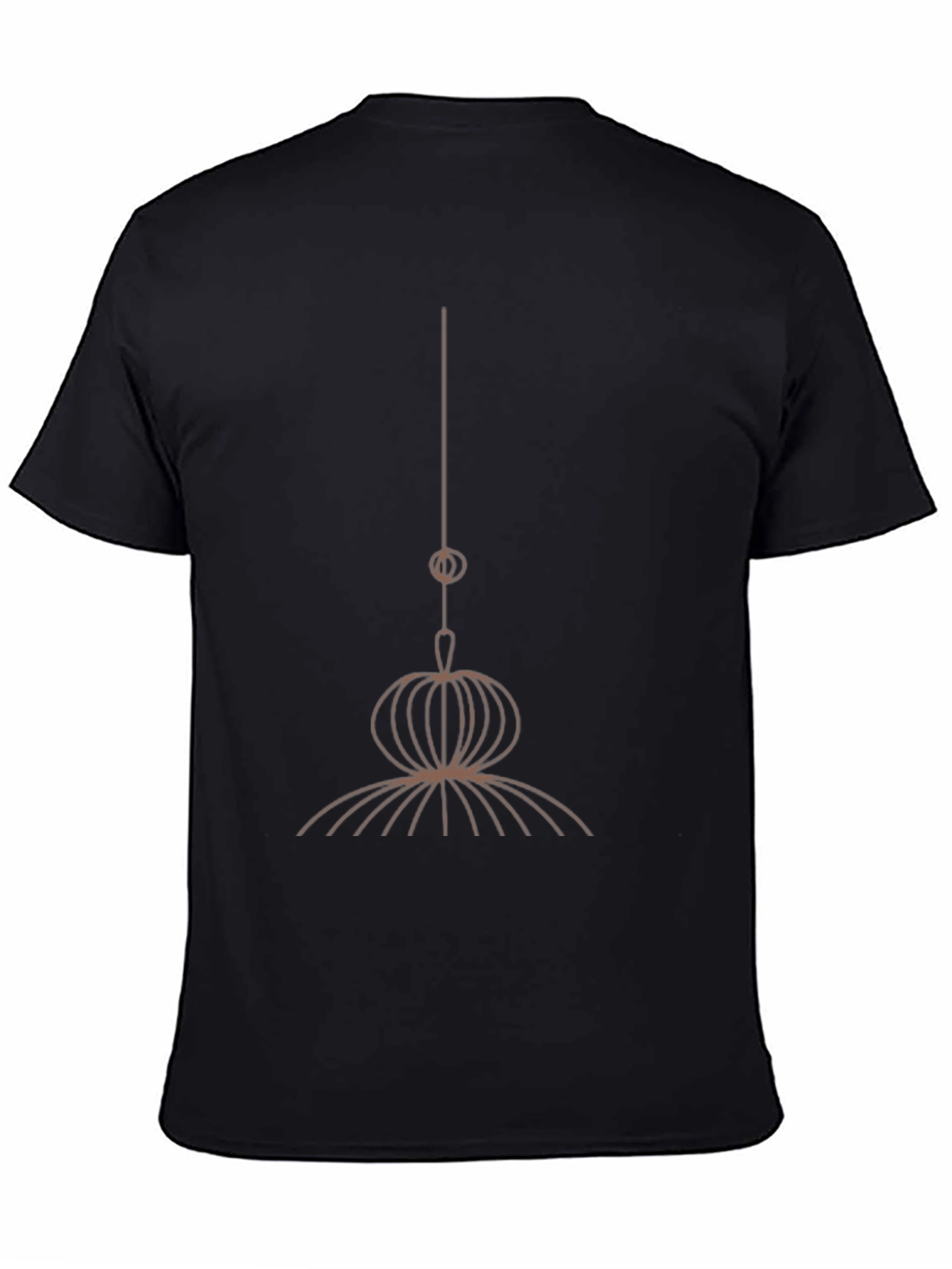 Abstract Tassel Graphic Black T-Shirt