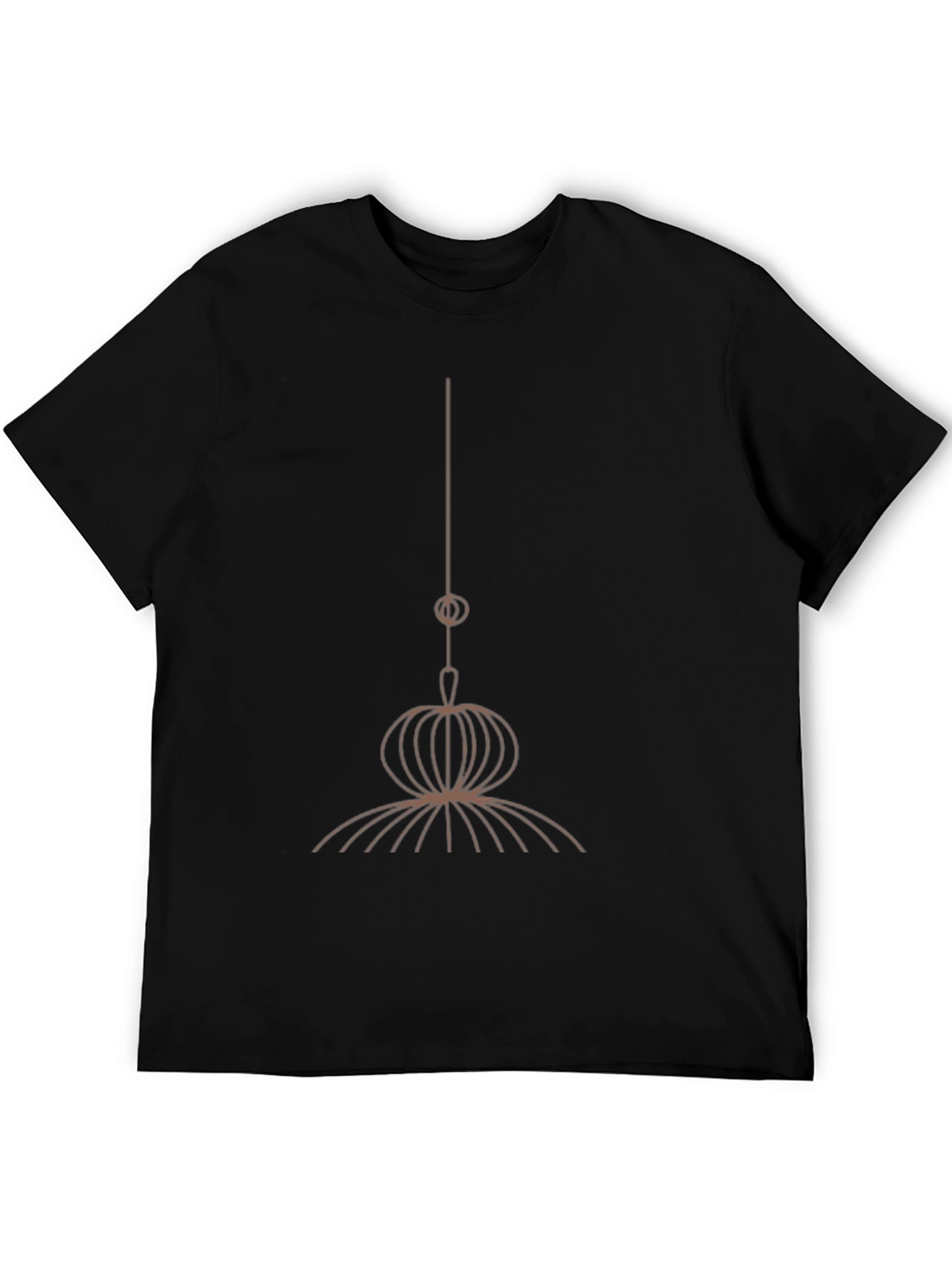 Abstract Tassel Graphic Black T-Shirt