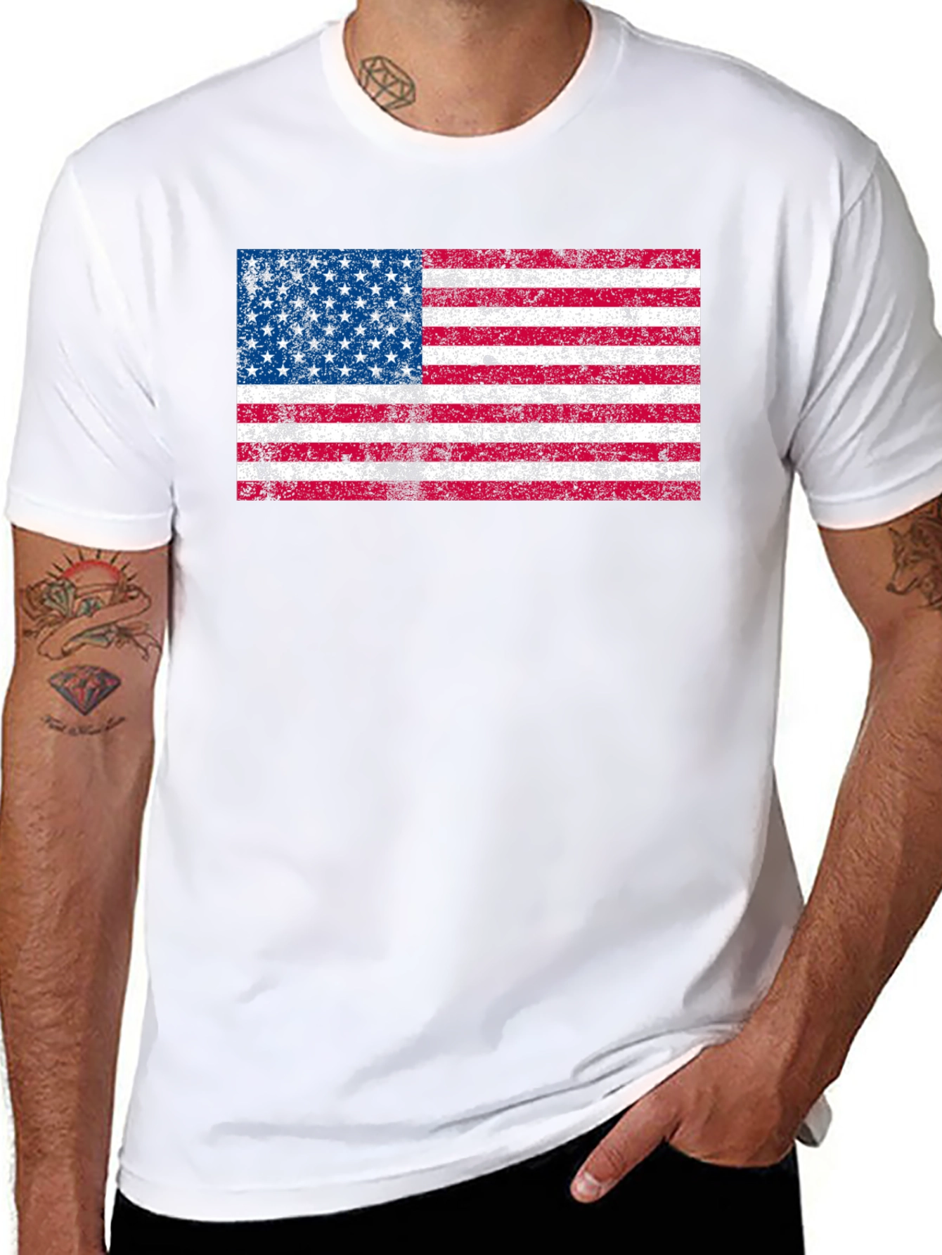 Distressed American Flag T-Shirt