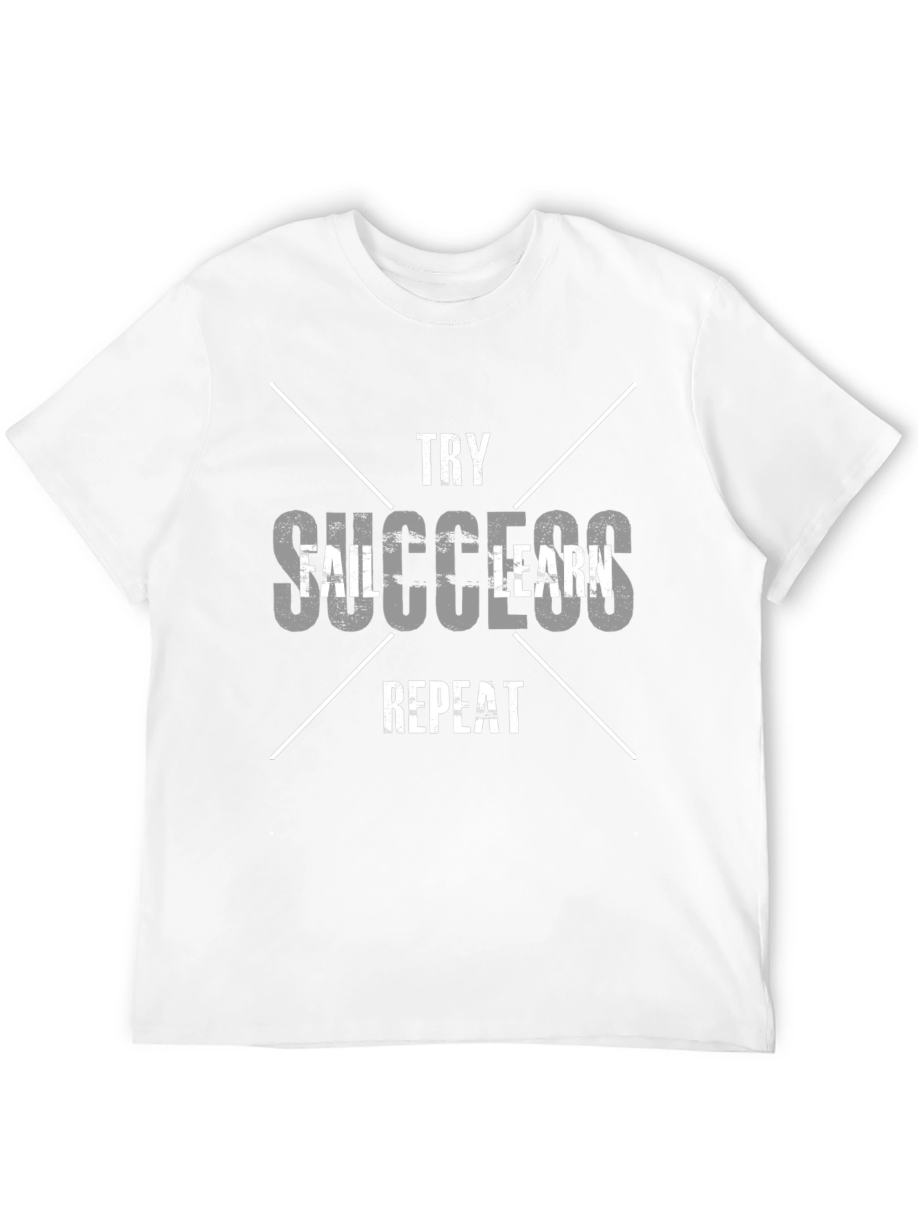 Inspirational Graphic Tee - Try Fail Success Repeat
