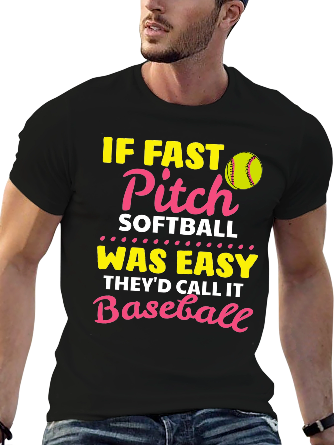 Fast Pitch Softball T-Shirt - Baseball Pun