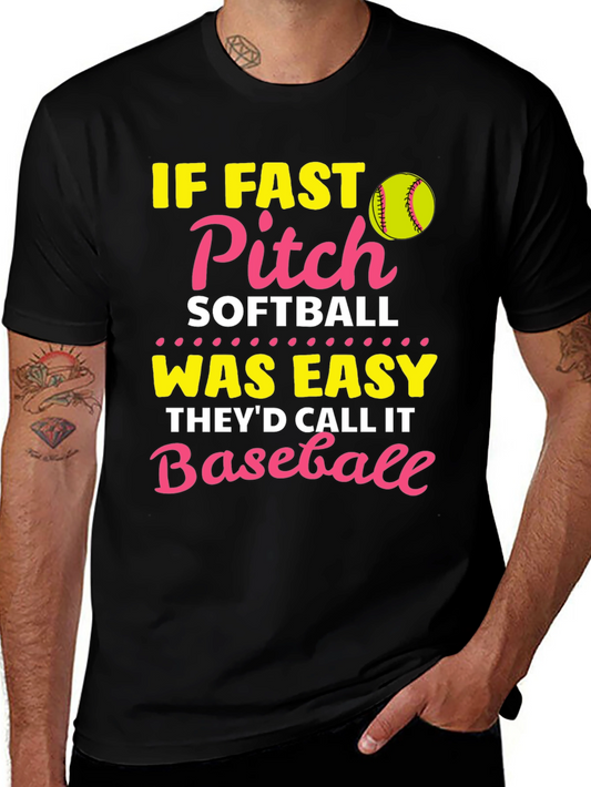 Fast Pitch Softball T-Shirt - Baseball Pun